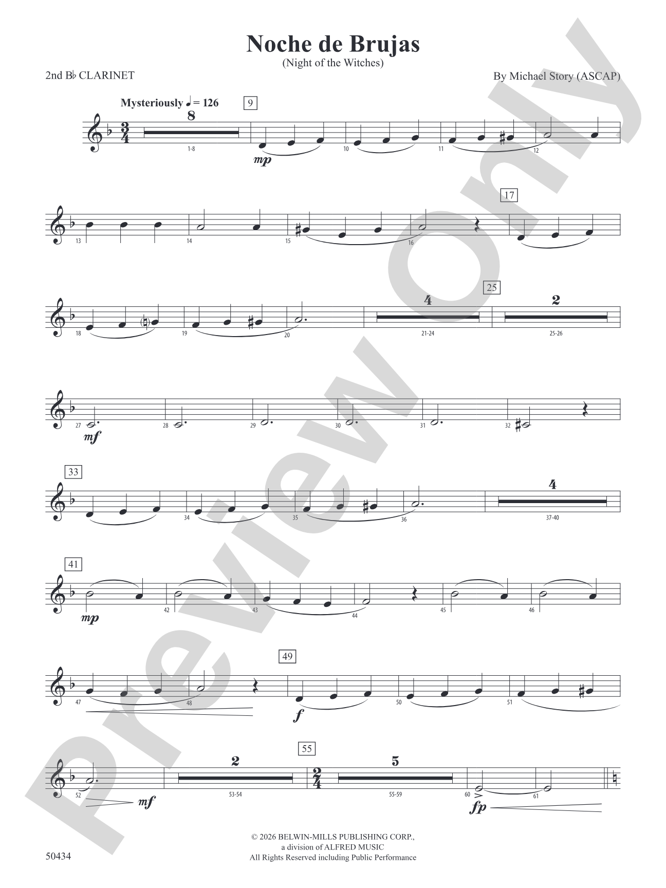 Noche de Brujas: 2nd B-flat Clarinet
