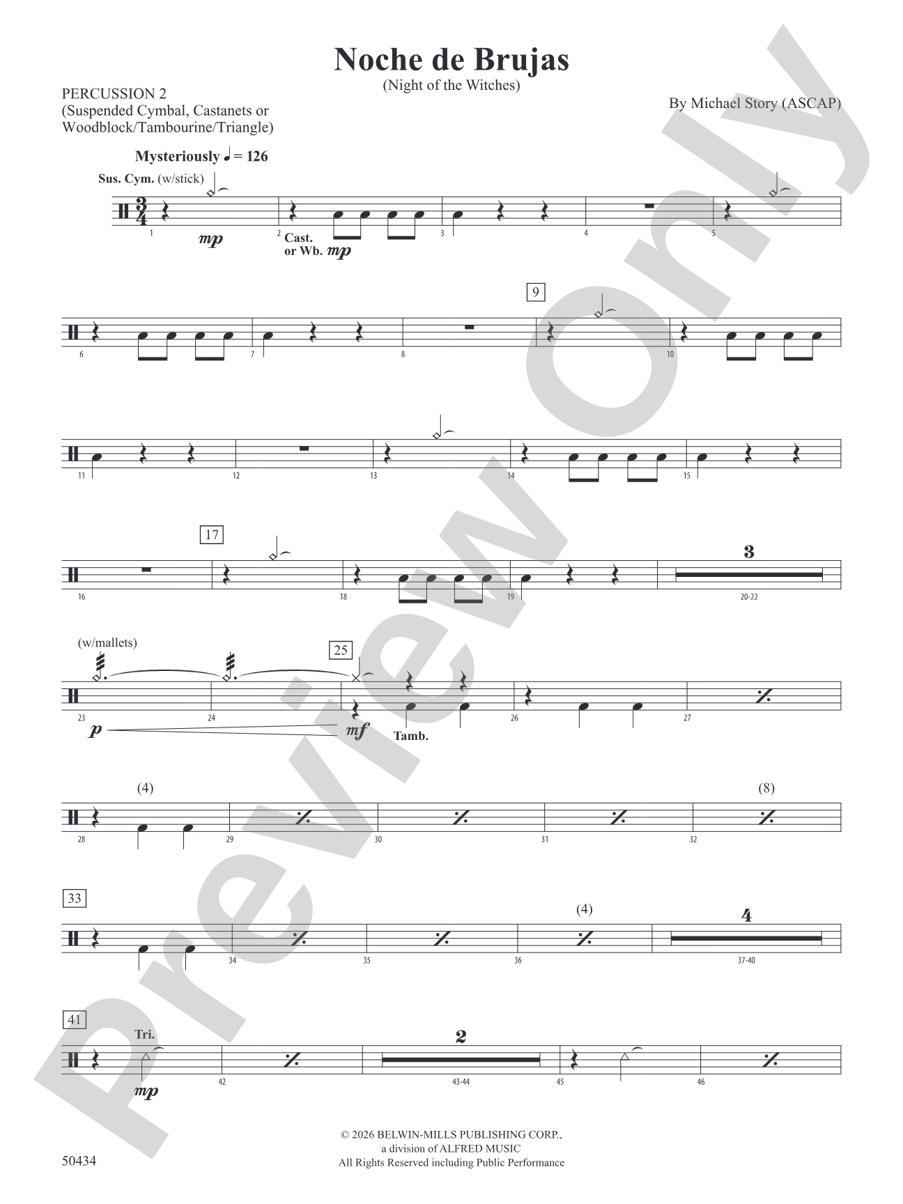Noche de Brujas: 2nd Percussion