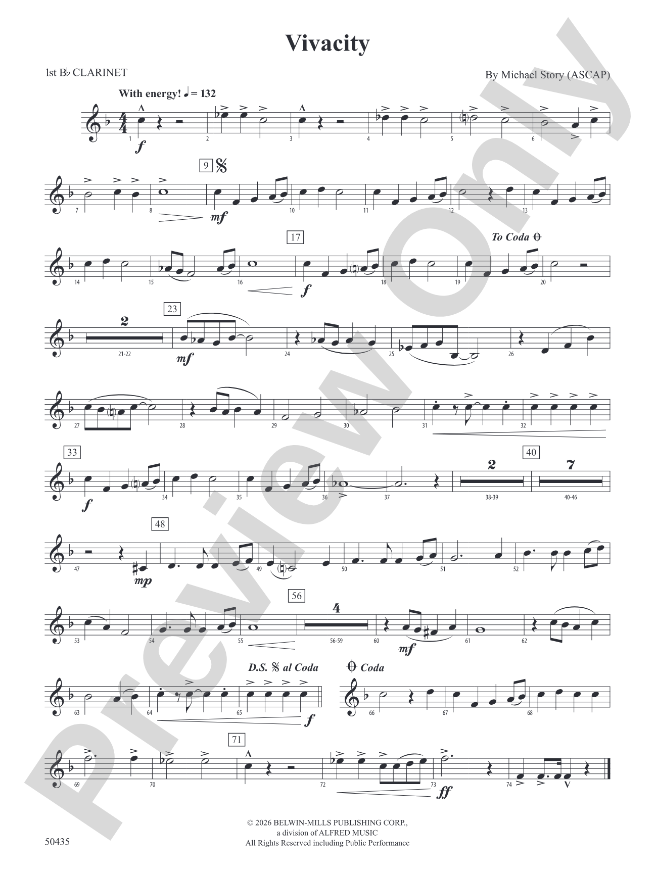 Vivacity: 1st B-flat Clarinet