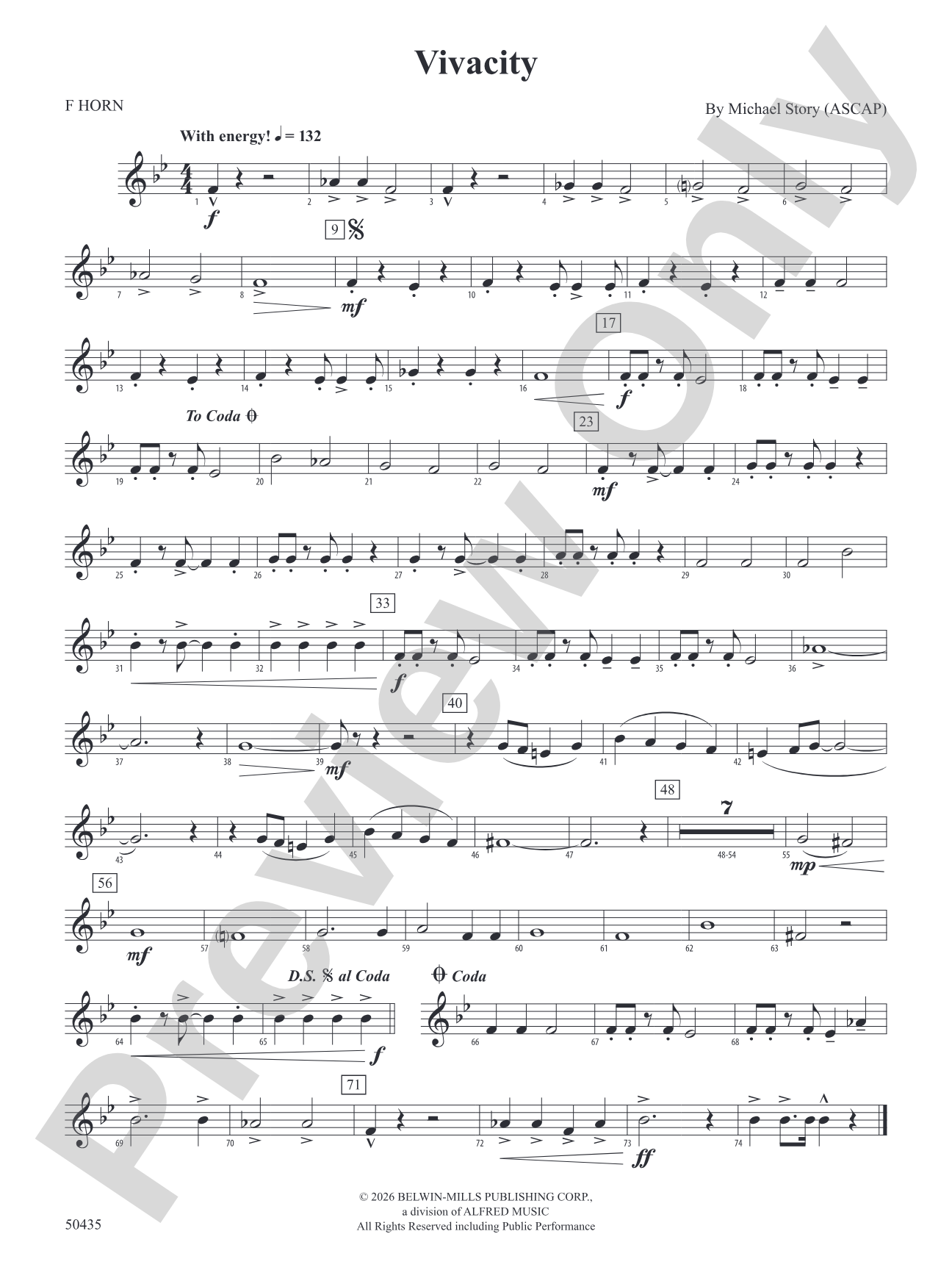 Vivacity: 1st F Horn