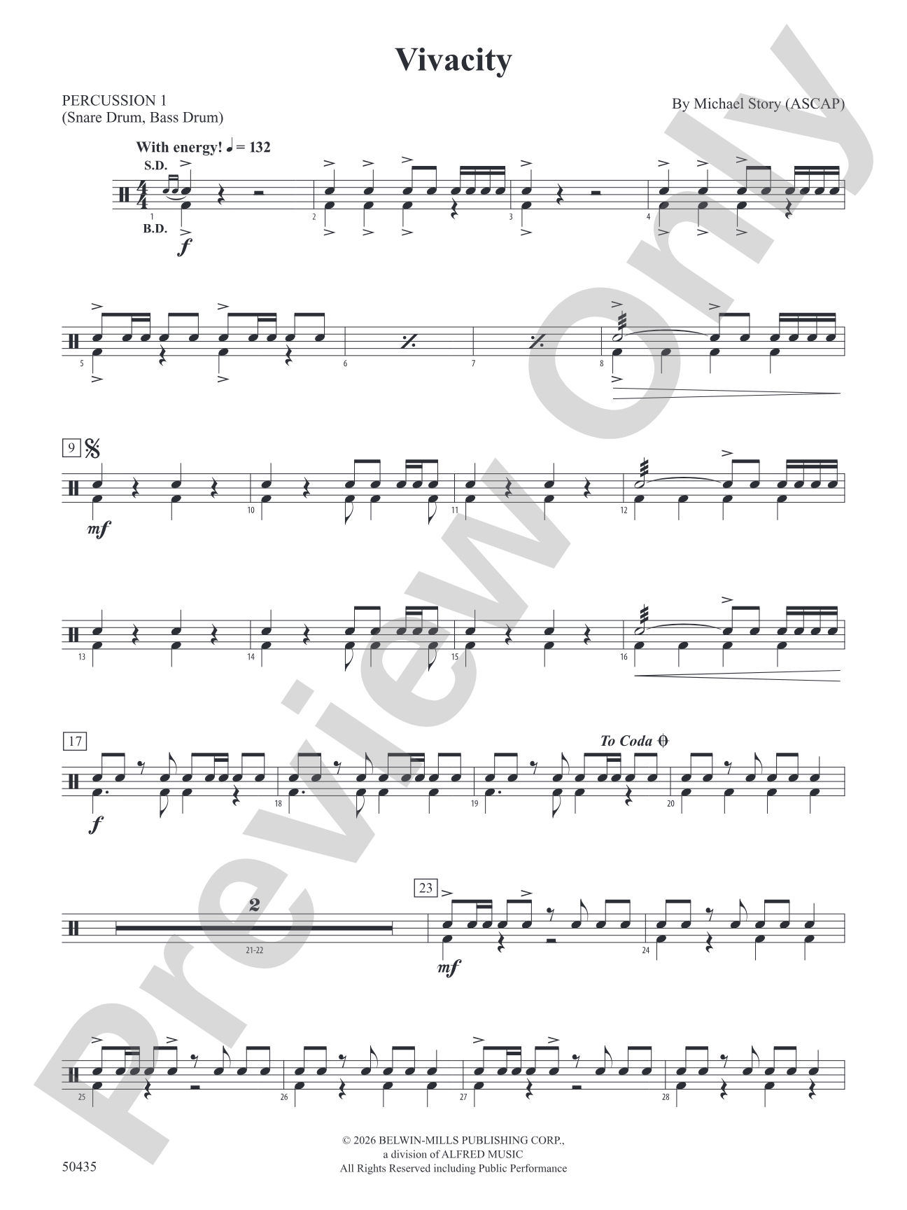 Vivacity: 1st Percussion