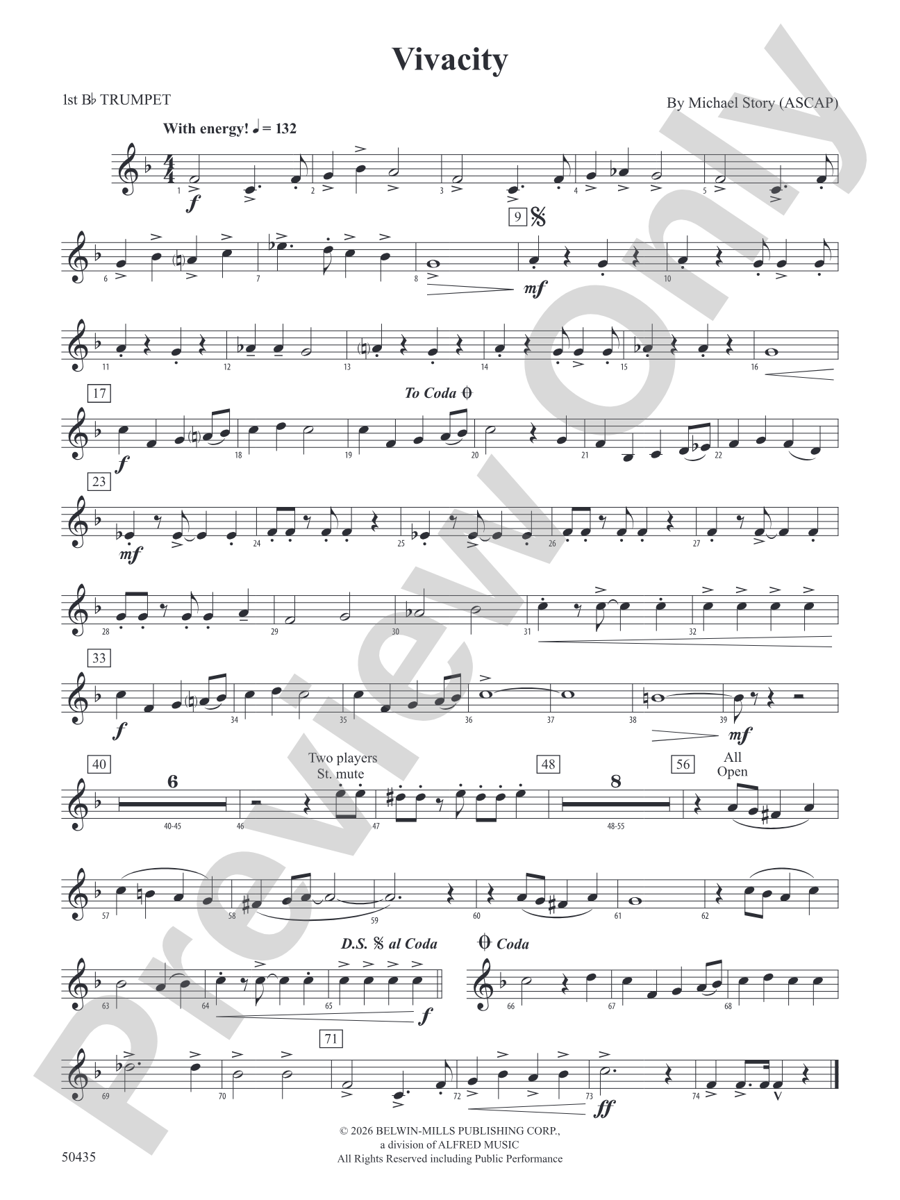 Vivacity: 1st B-flat Trumpet