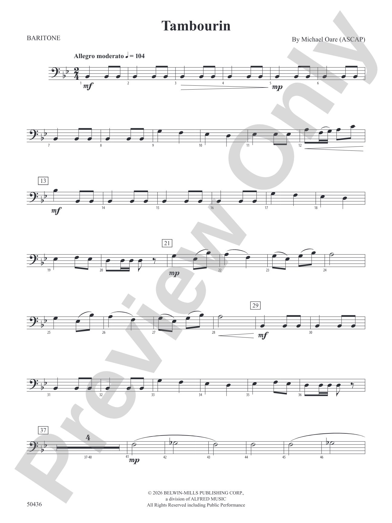 Tambourin: Baritone B.C.