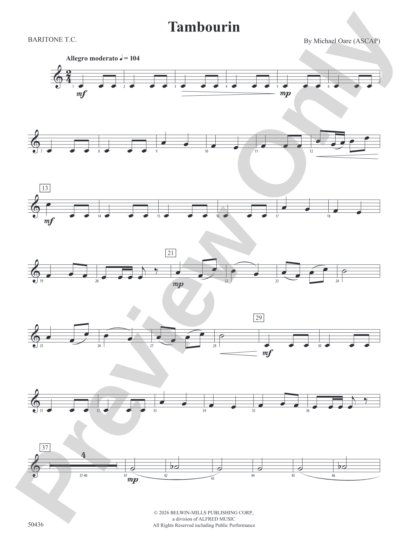 Tambourin: Baritone T.C.