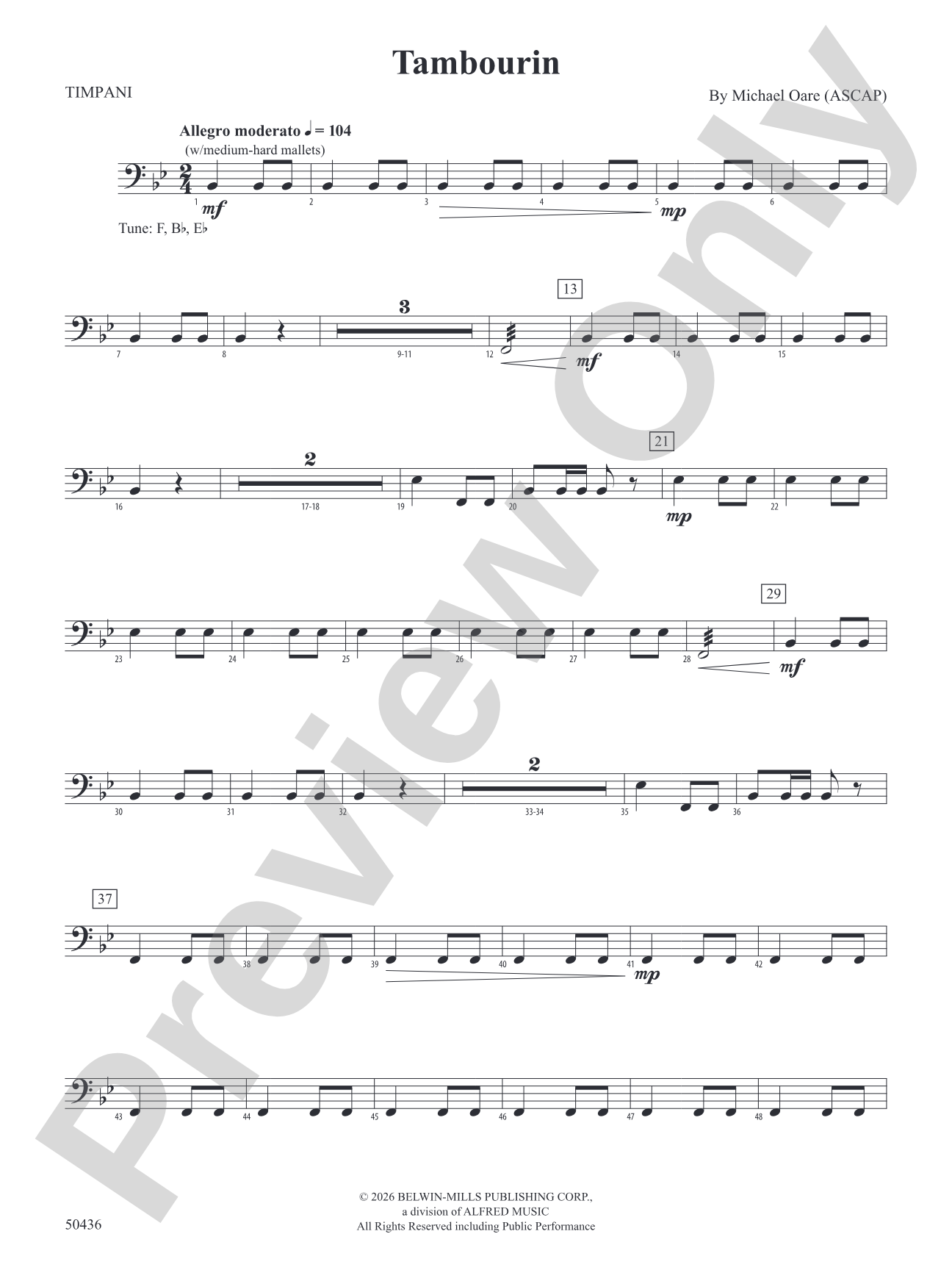 Tambourin: Timpani