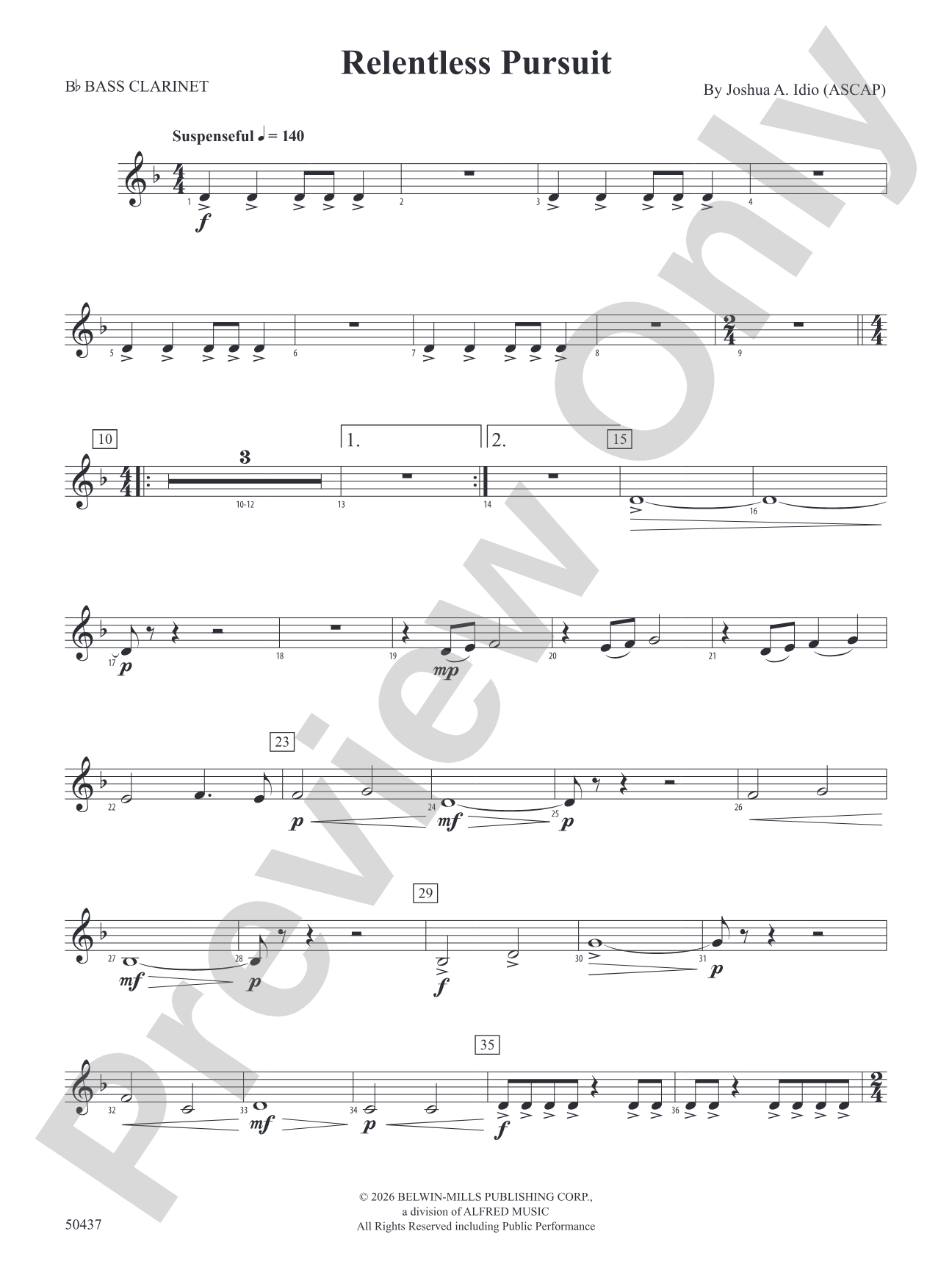Relentless Pursuit: B-flat Bass Clarinet