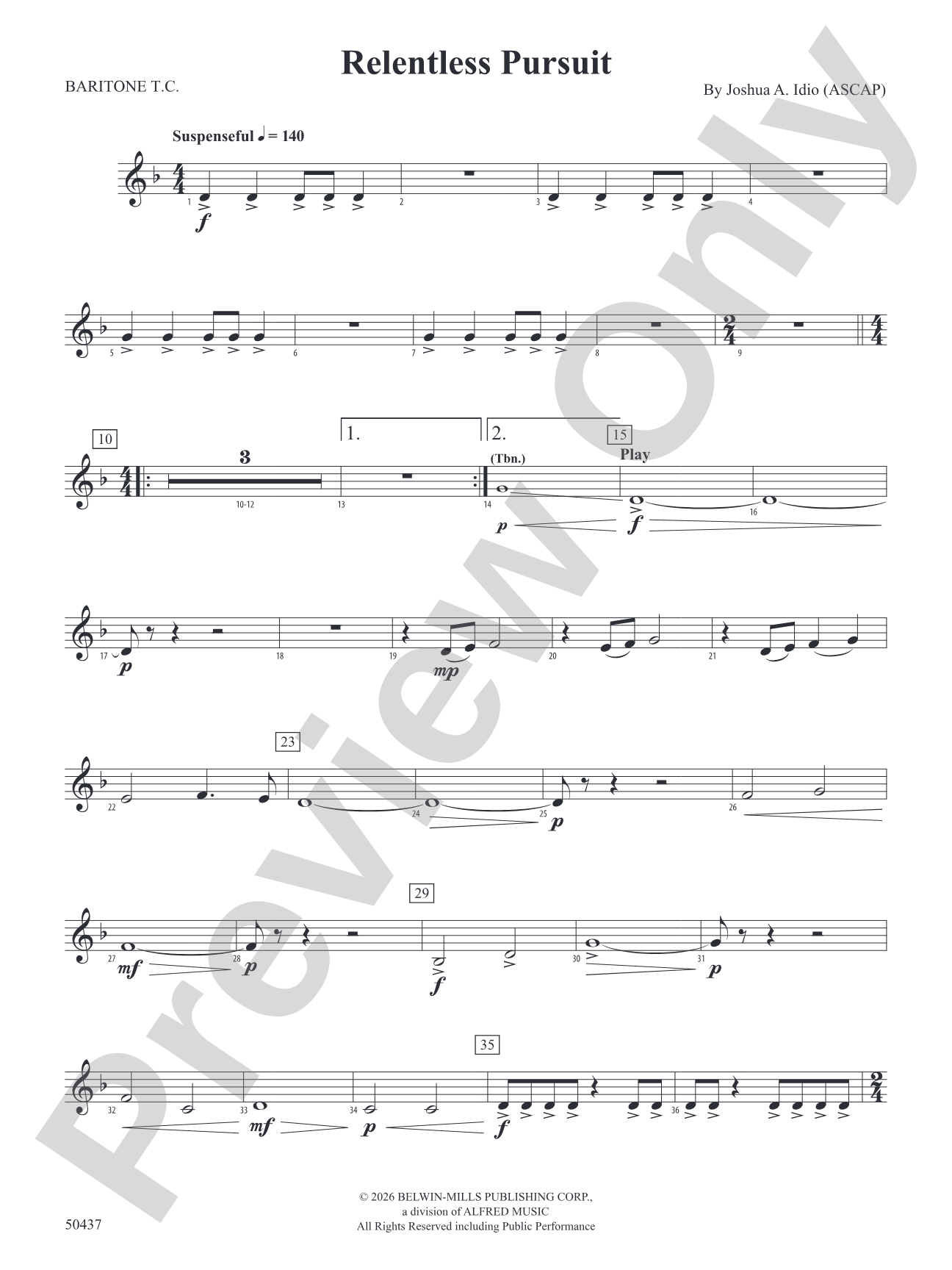 Relentless Pursuit: Baritone T.C.