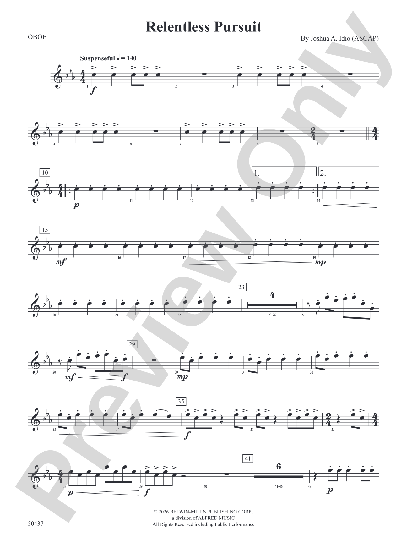 Relentless Pursuit: Oboe