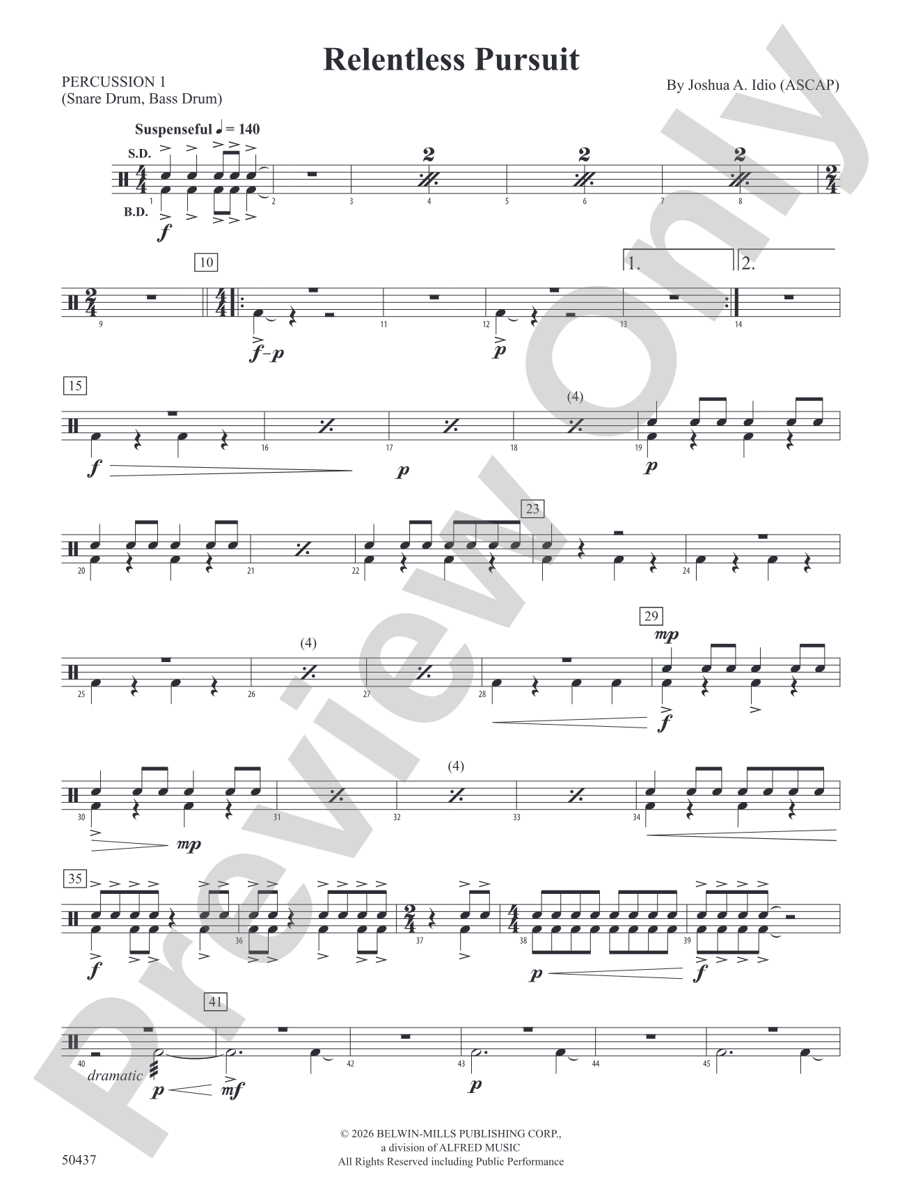 Relentless Pursuit: 1st Percussion