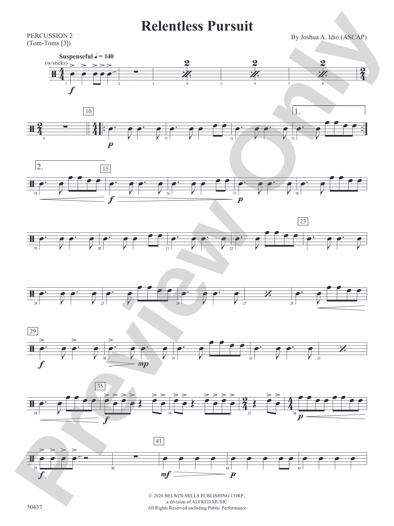 Relentless Pursuit: 2nd Percussion