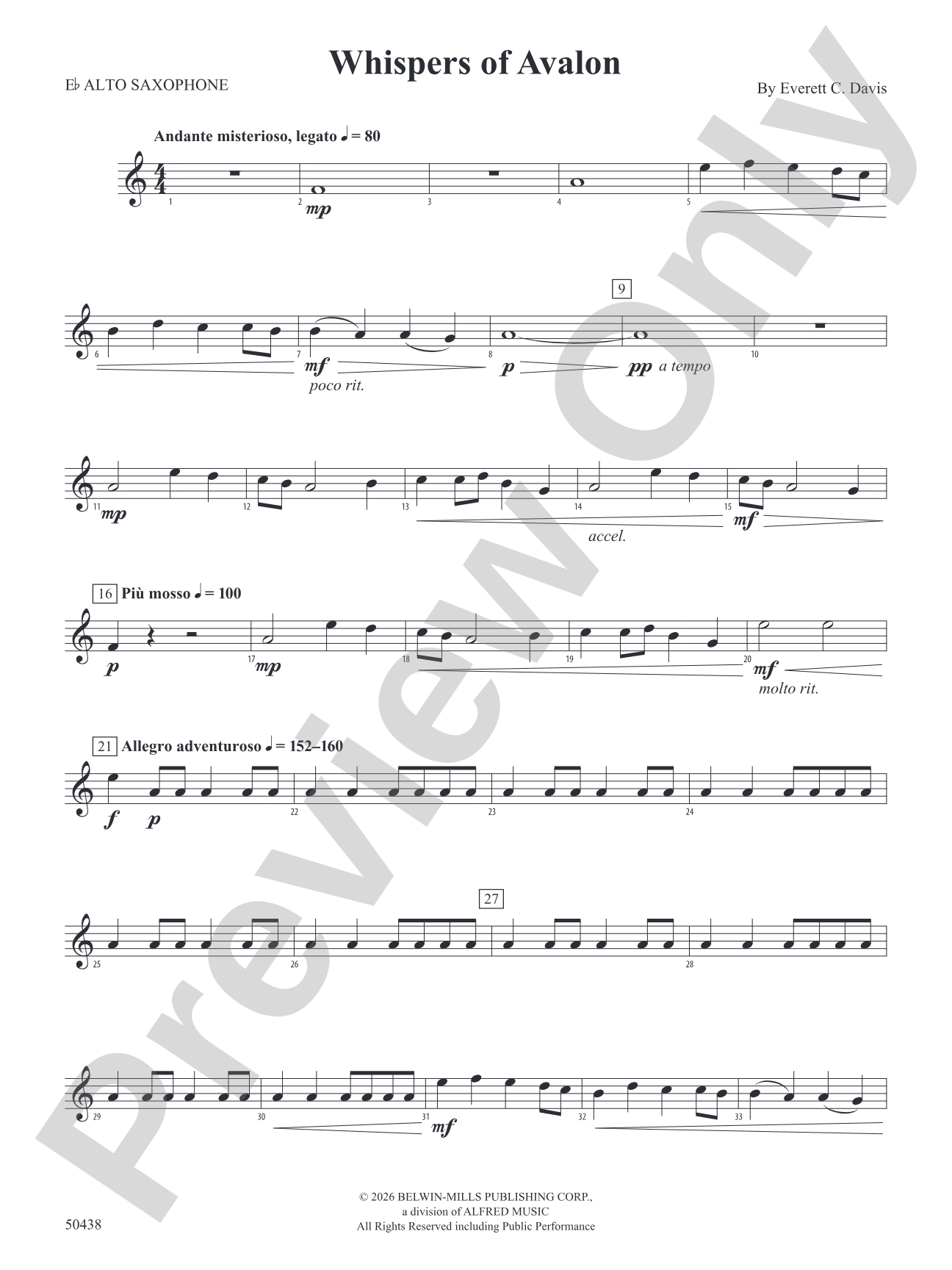 Whispers of Avalon: E-flat Alto Saxophone