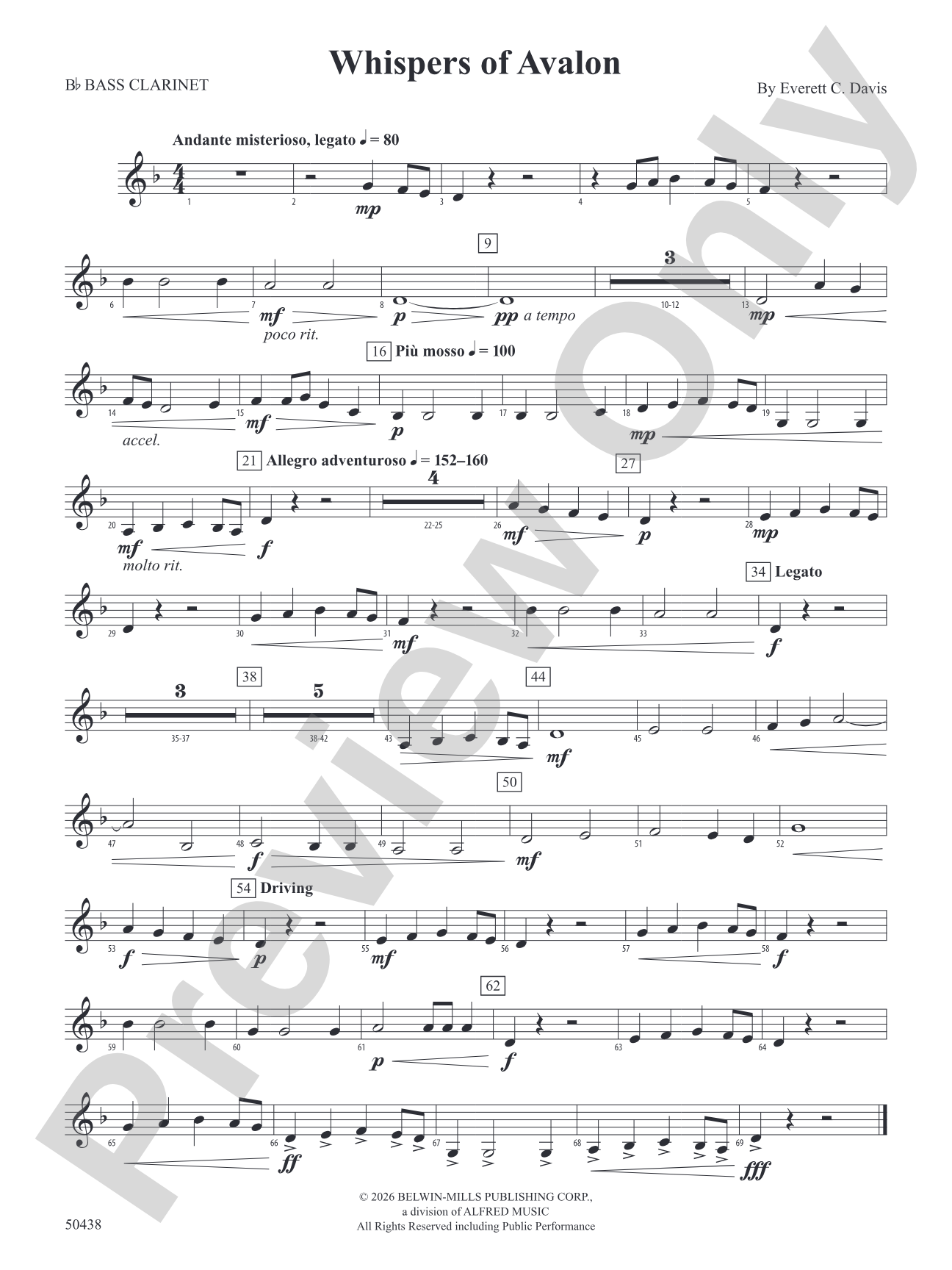 Whispers of Avalon: B-flat Bass Clarinet
