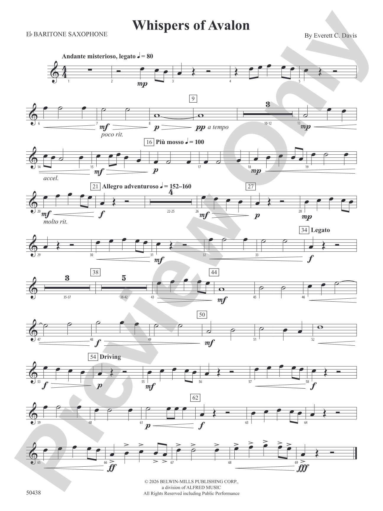 Whispers of Avalon: E-flat Baritone Saxophone