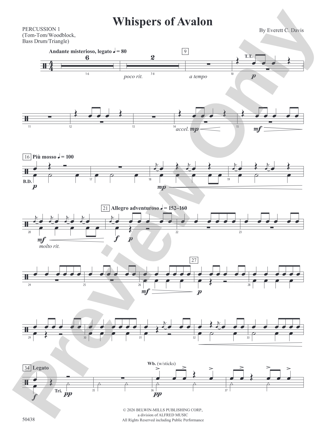 Whispers of Avalon: 1st Percussion