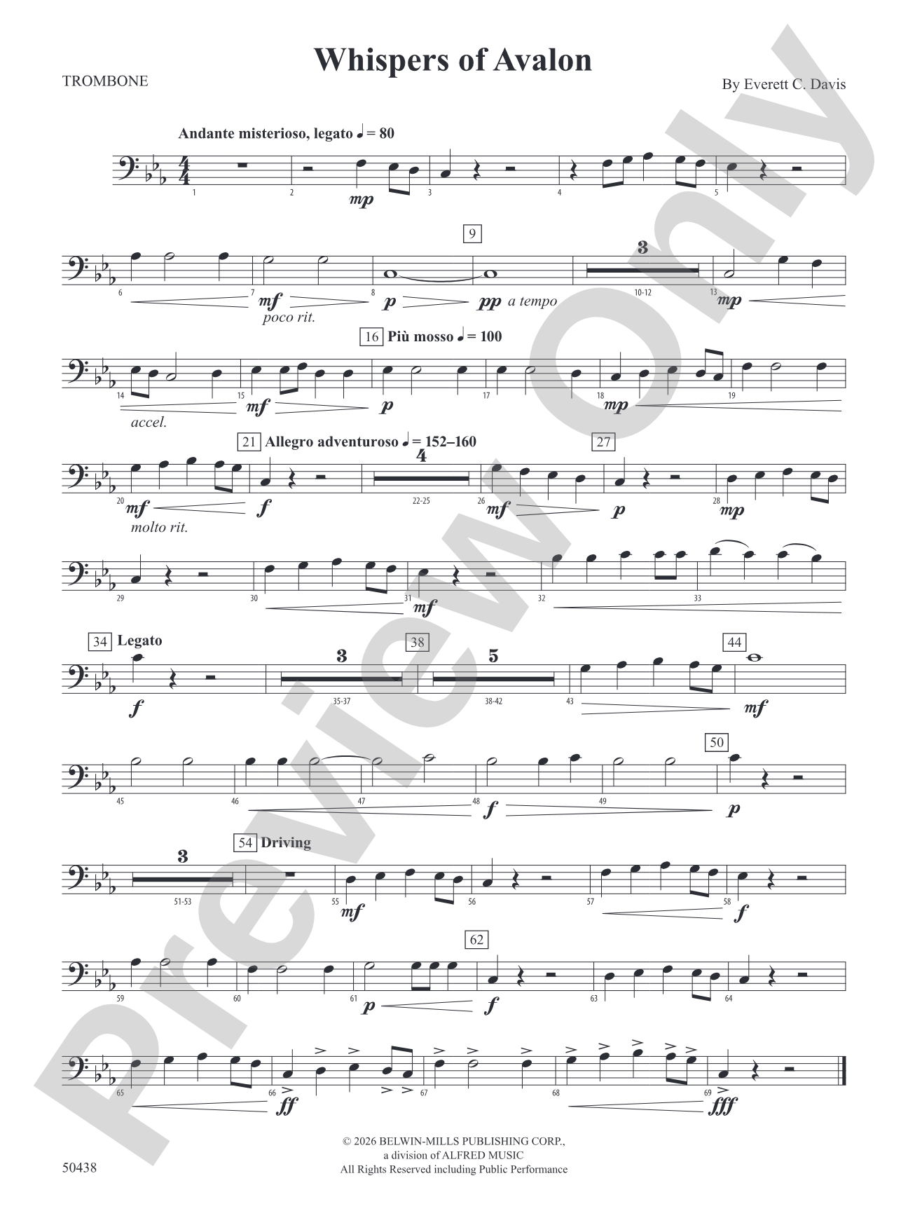 Whispers of Avalon: 1st Trombone