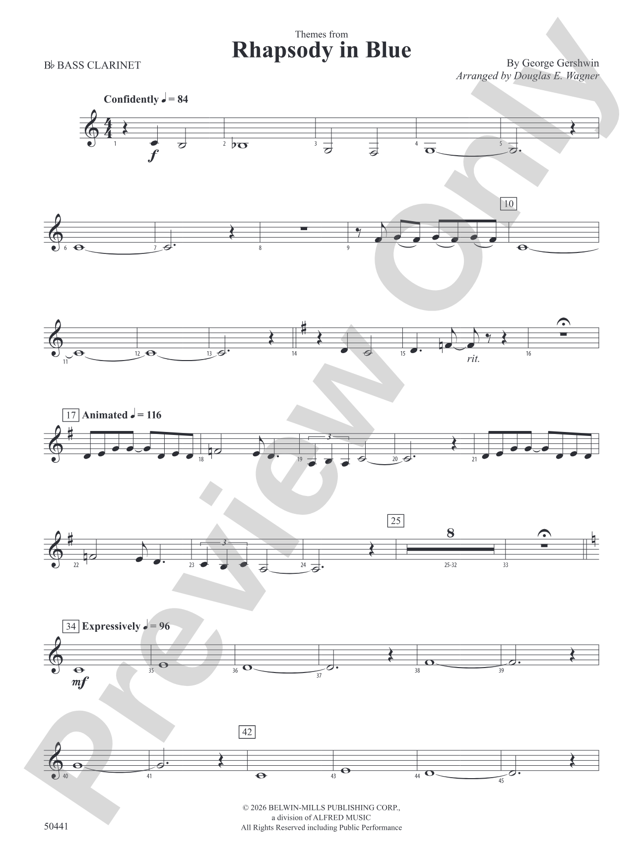 Rhapsody in Blue: B-flat Bass Clarinet