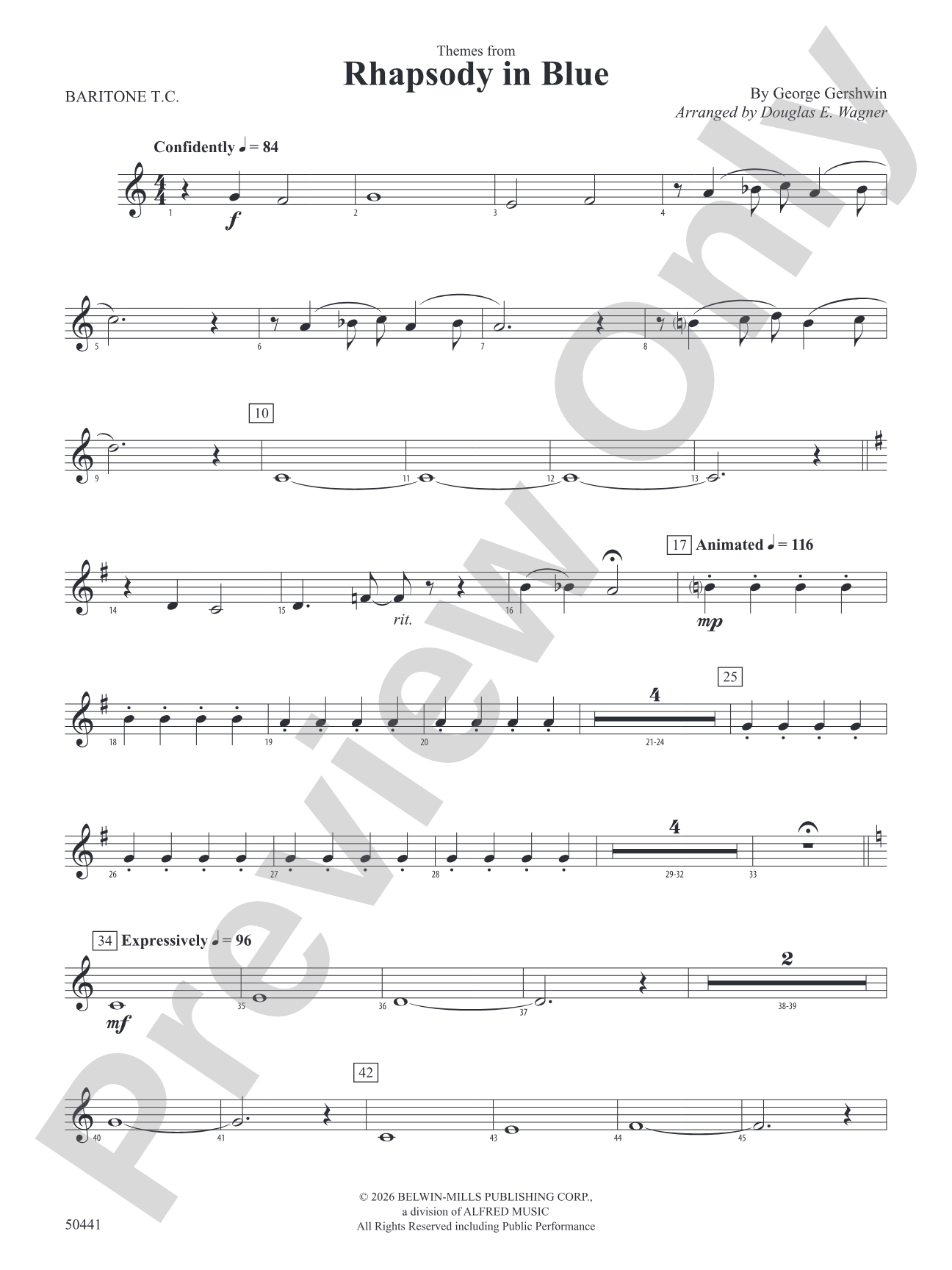 Rhapsody in Blue: Baritone T.C.