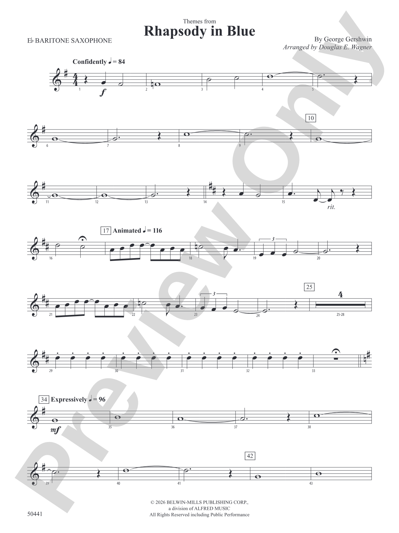 Rhapsody in Blue: E-flat Baritone Saxophone