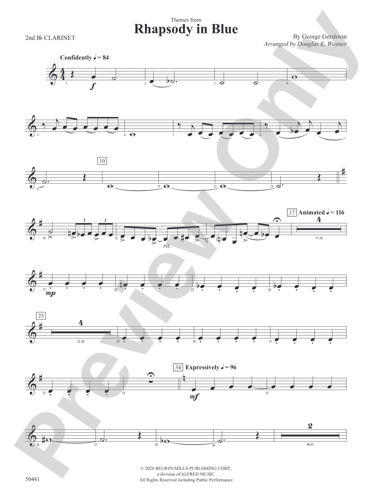 Rhapsody in Blue: 2nd B-flat Clarinet