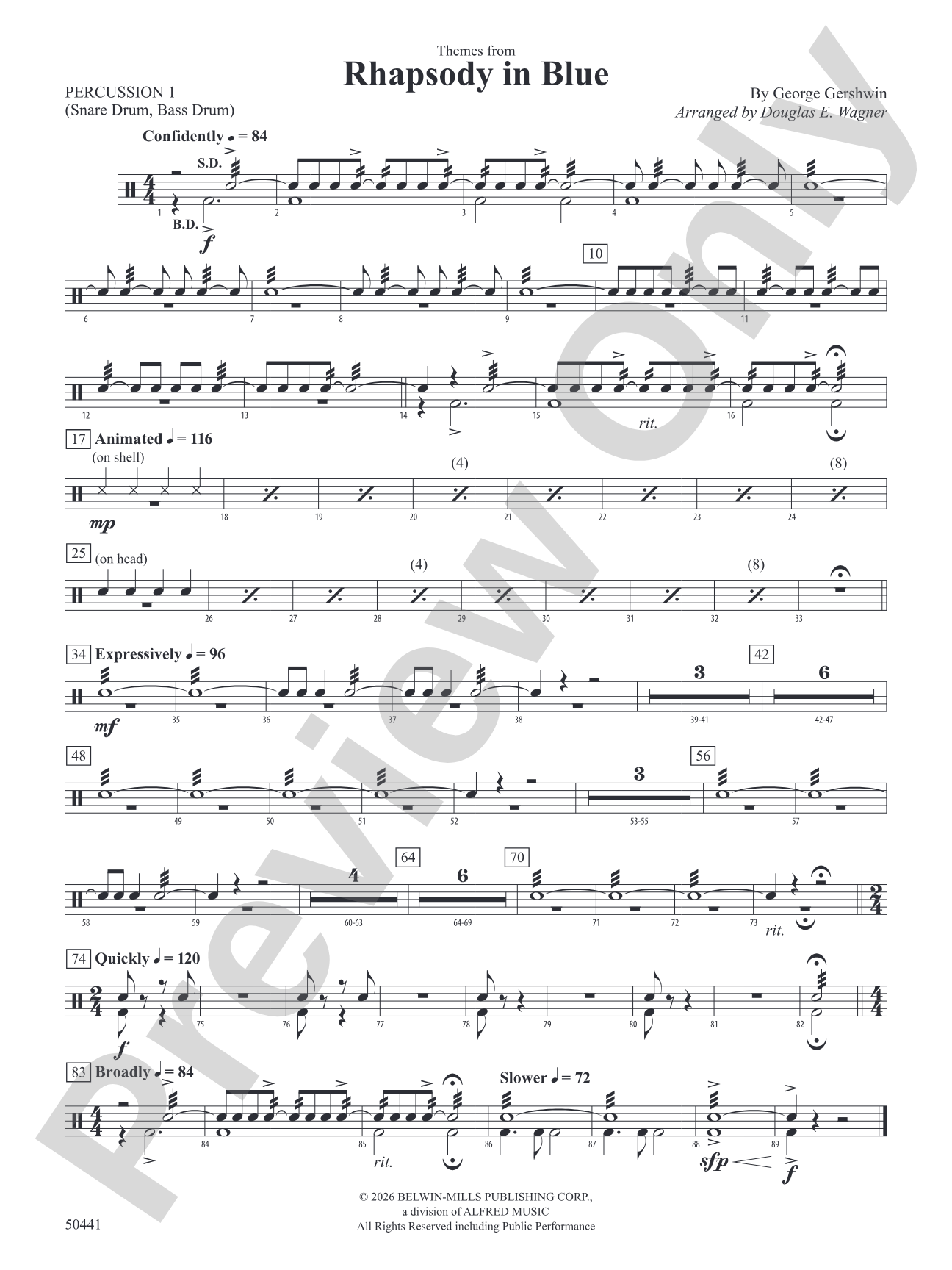 Rhapsody in Blue: 1st Percussion