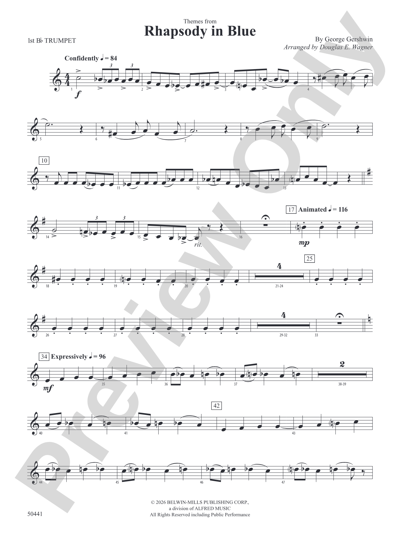 Rhapsody in Blue: 1st B-flat Trumpet