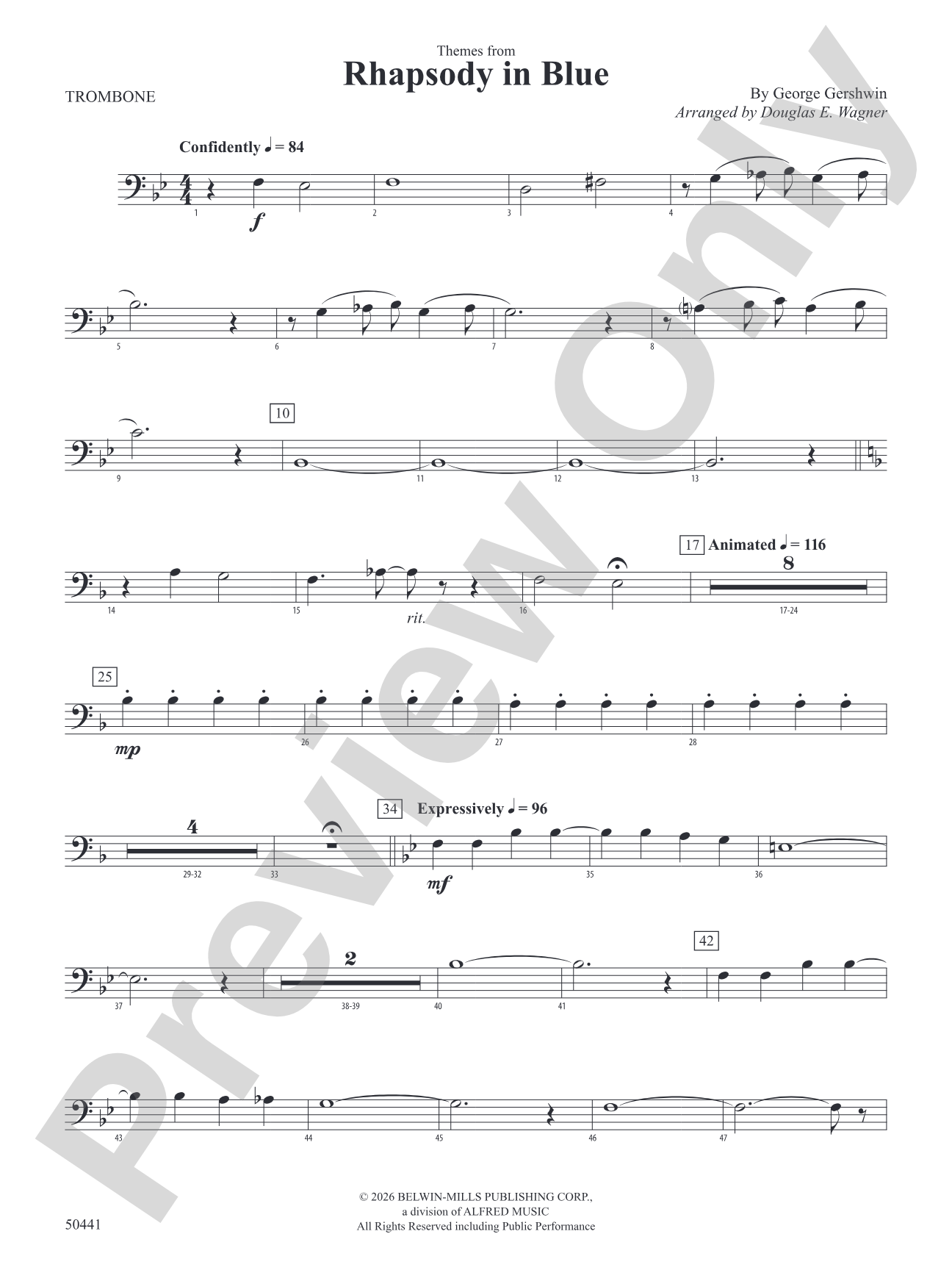 Rhapsody in Blue: 1st Trombone