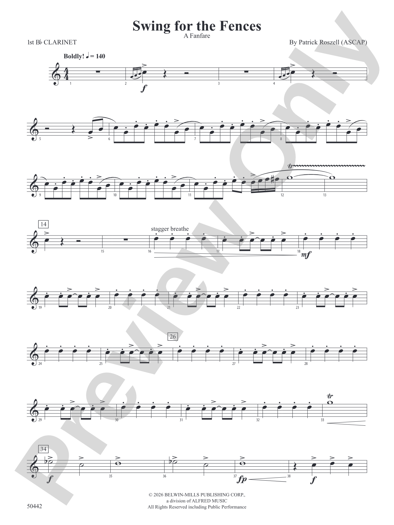Swing for the Fences: 1st B-flat Clarinet