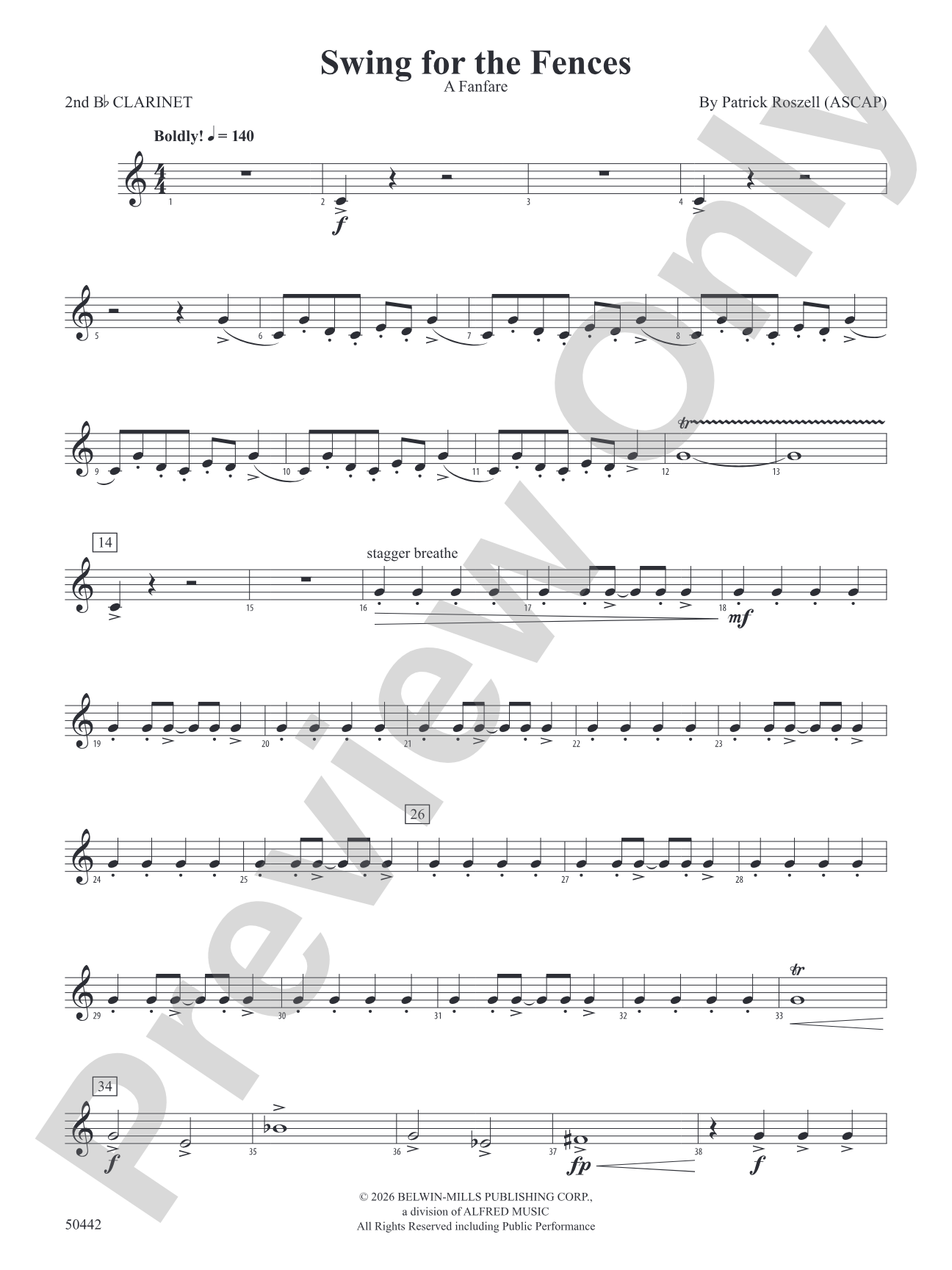 Swing for the Fences: 2nd B-flat Clarinet