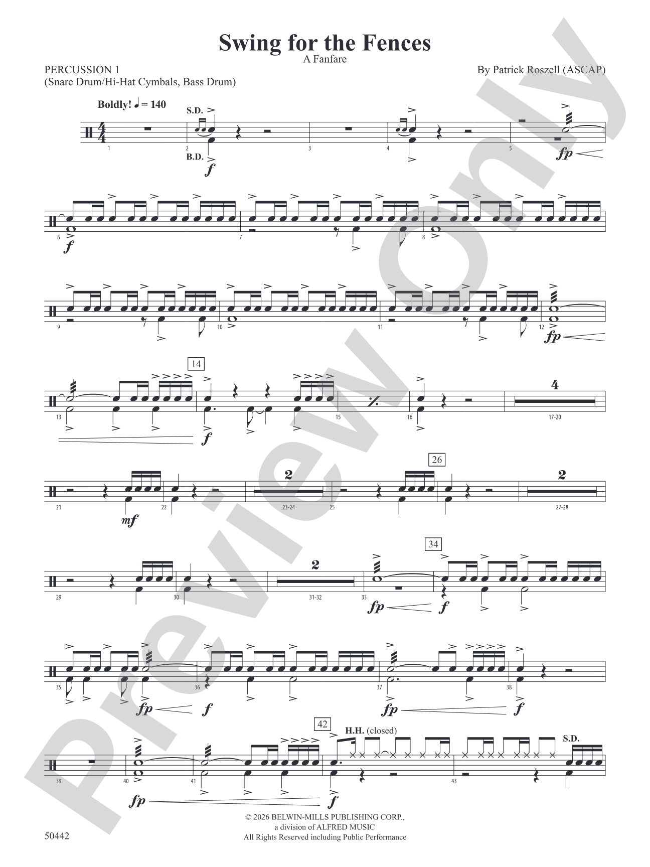 Swing for the Fences: 1st Percussion