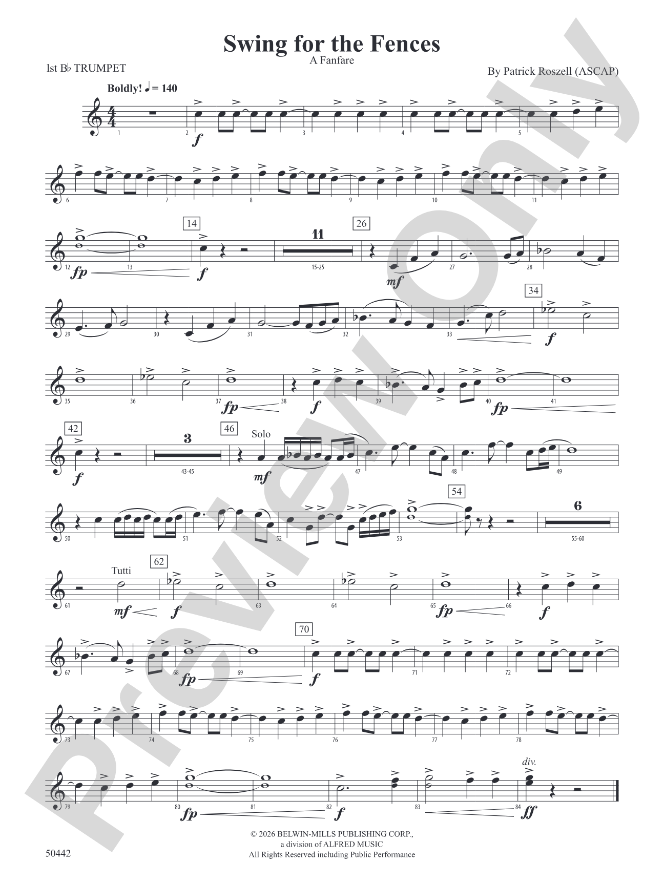 Swing for the Fences: 1st B-flat Trumpet