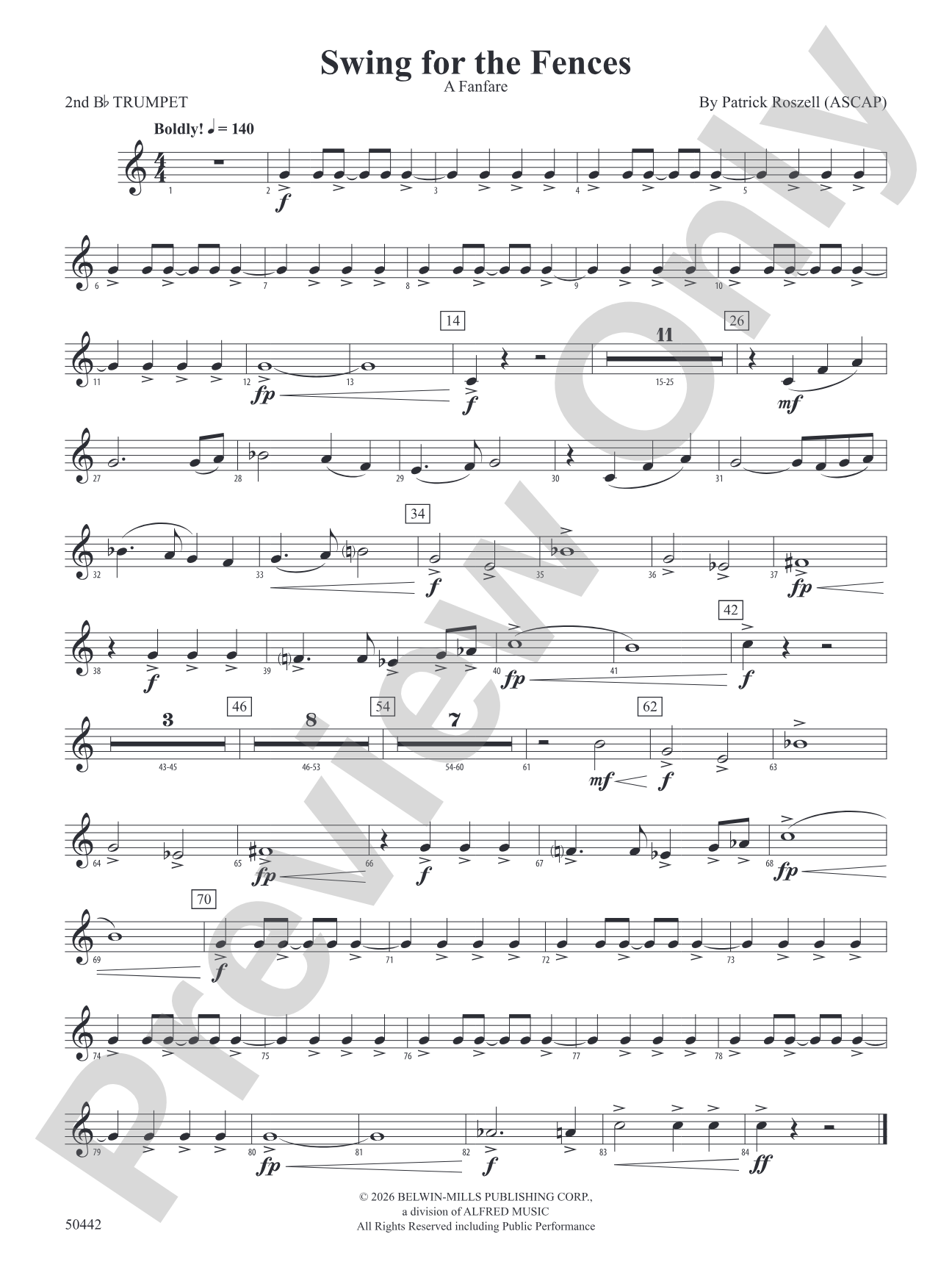 Swing for the Fences: 2nd B-flat Trumpet