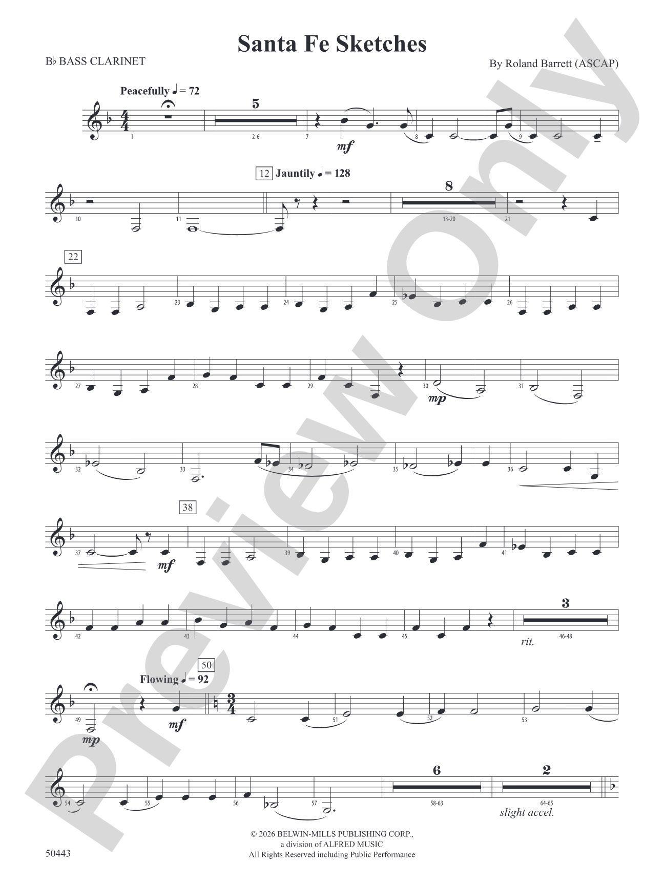 Santa Fe Sketches: B-flat Bass Clarinet