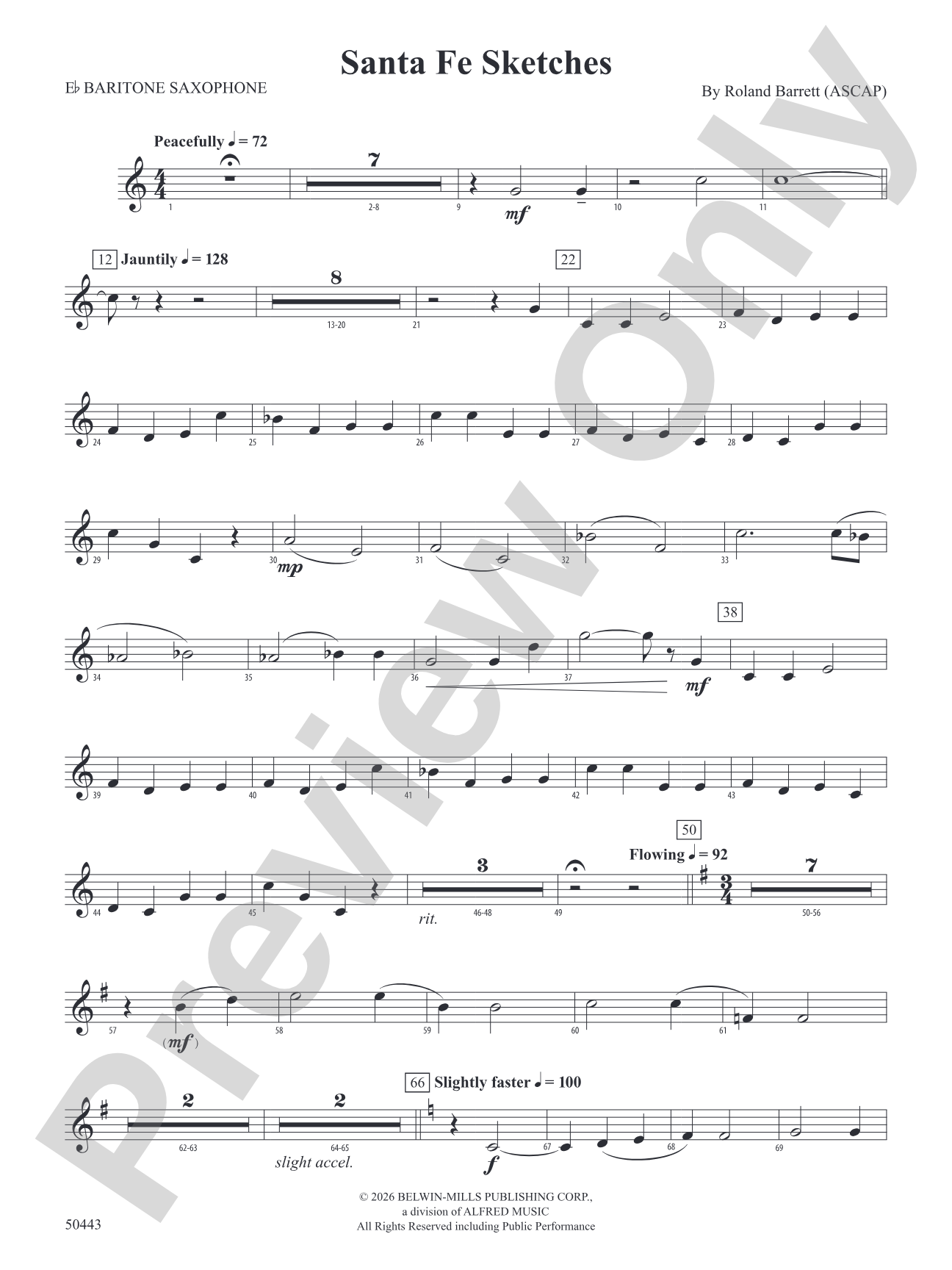 Santa Fe Sketches: E-flat Baritone Saxophone