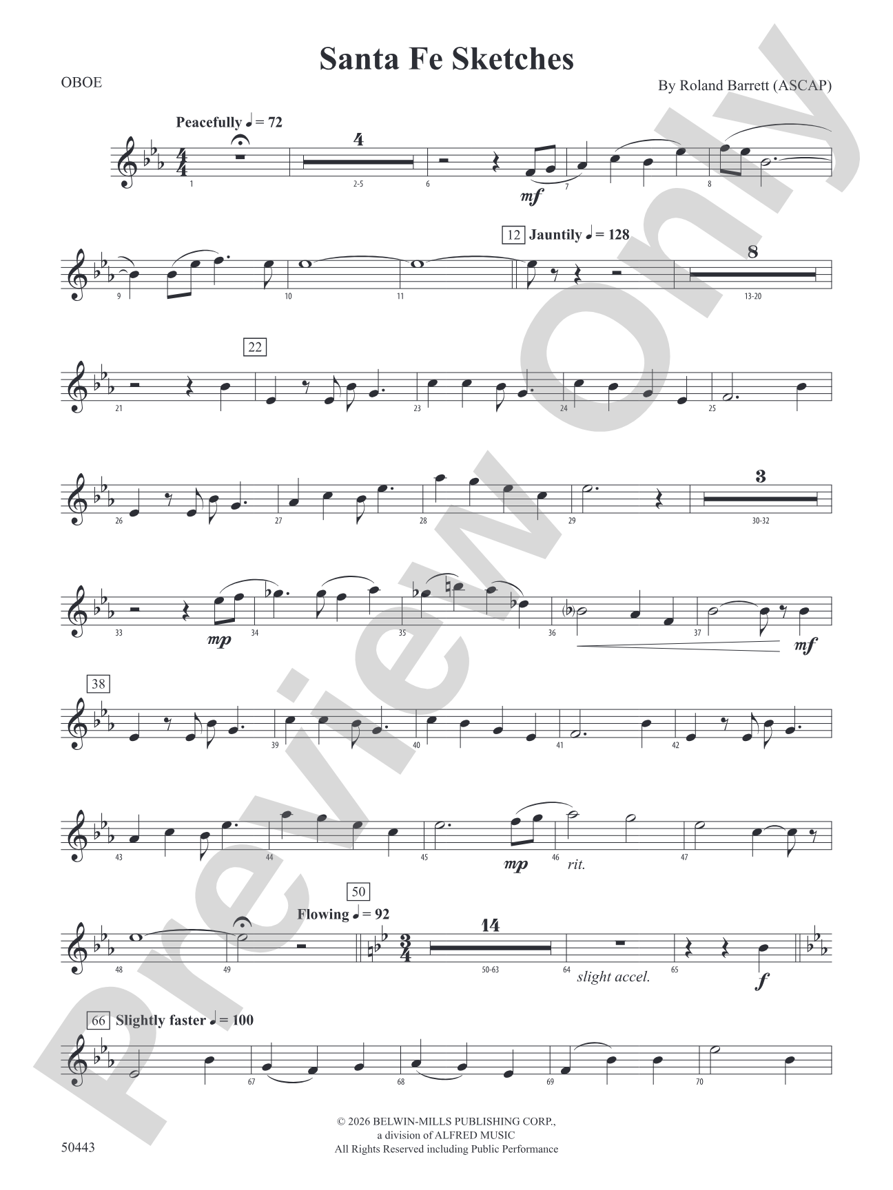 Santa Fe Sketches: Oboe