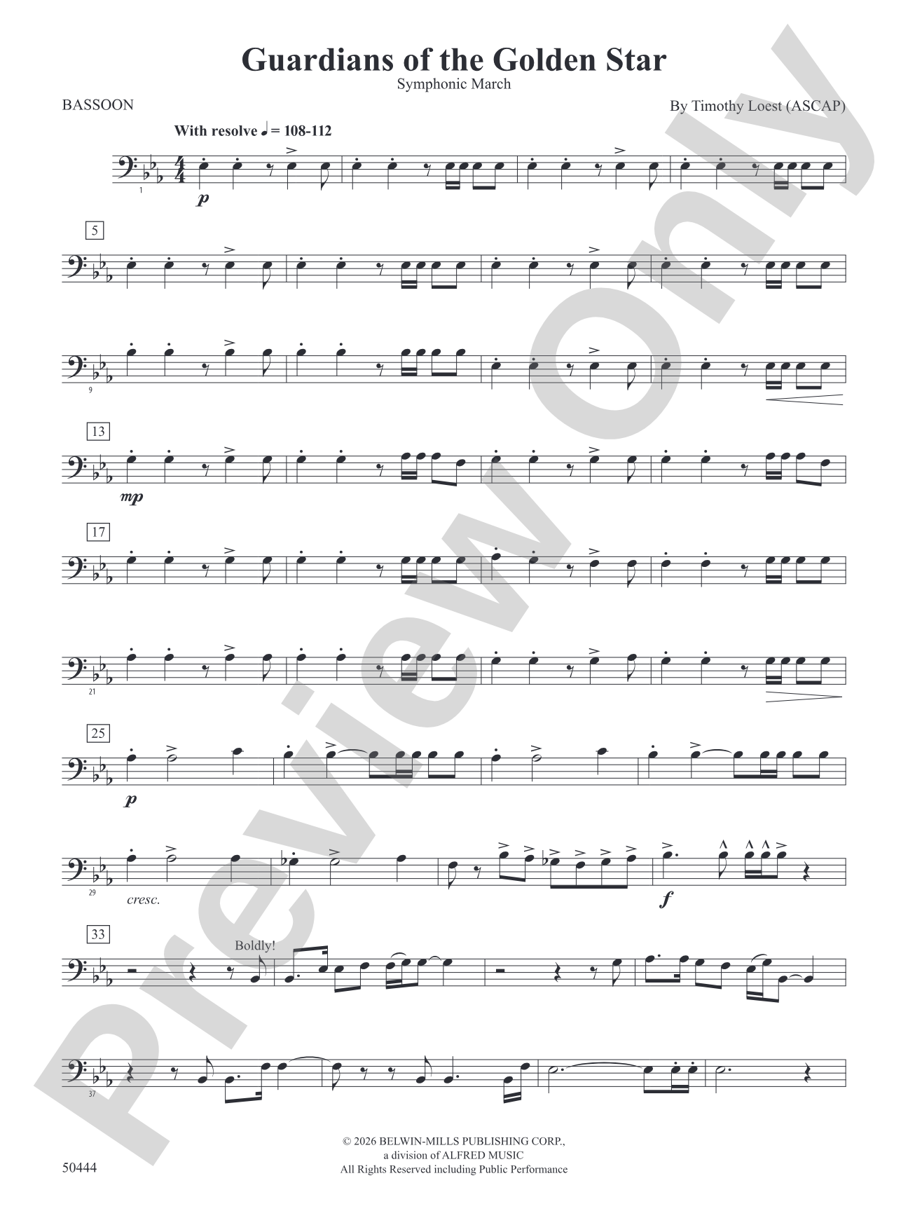 Guardians of the Golden Star: Bassoon