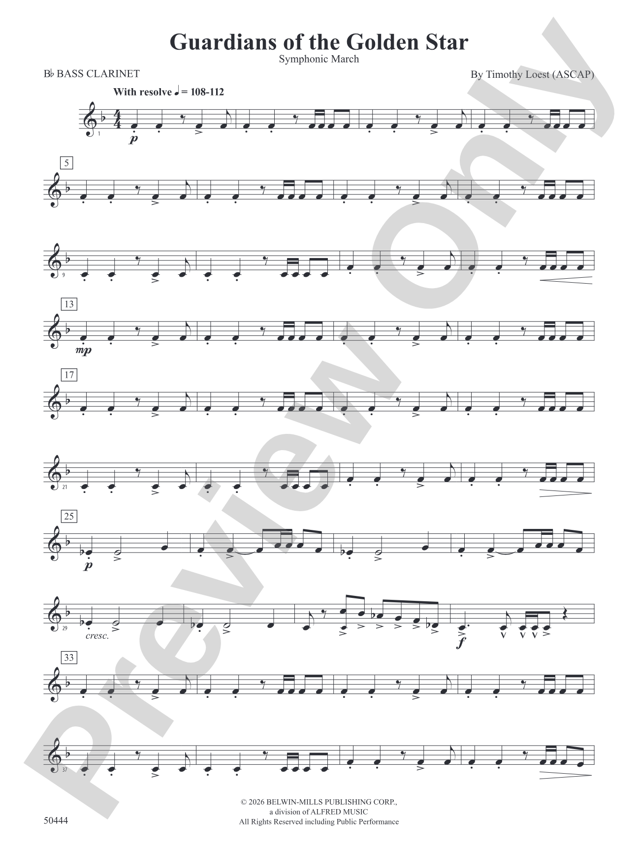 Guardians of the Golden Star: B-flat Bass Clarinet