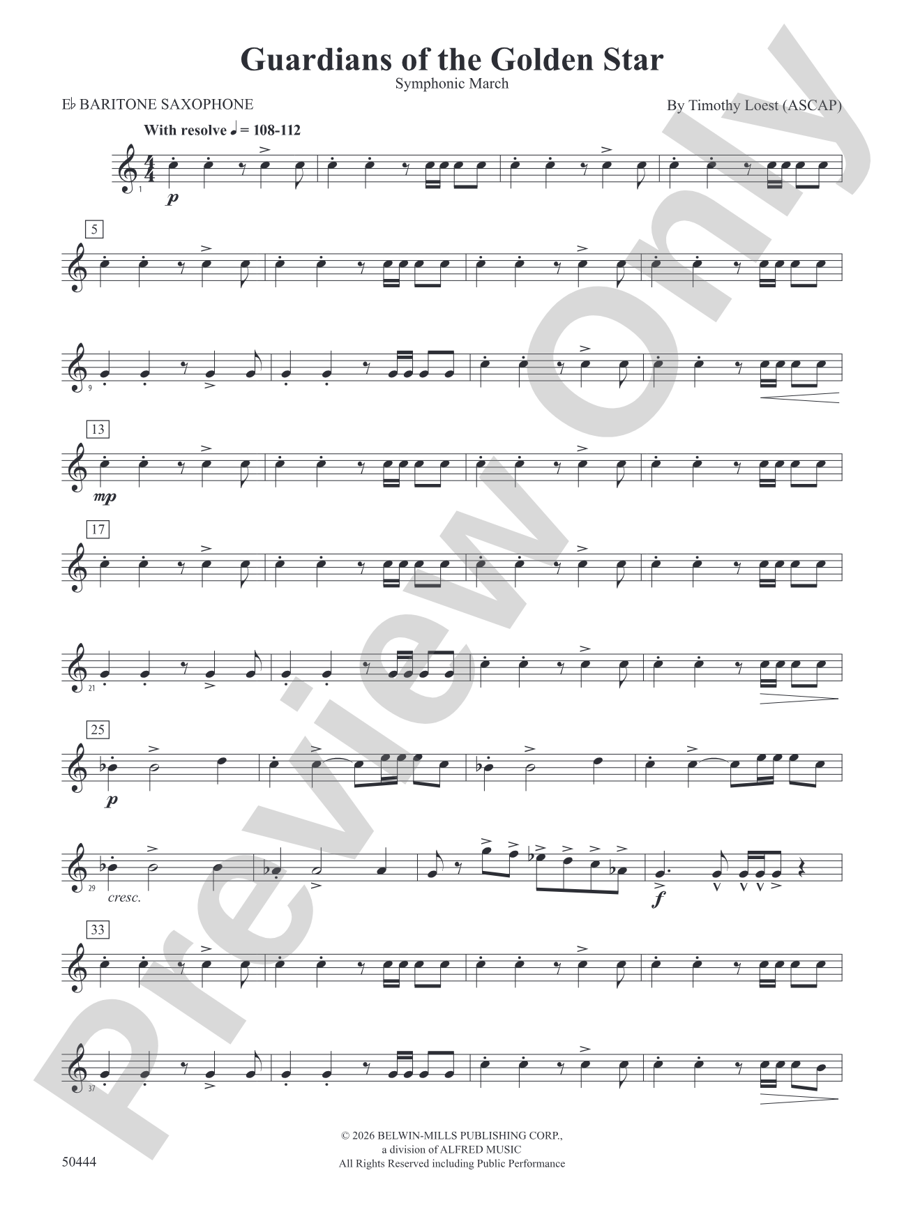 Guardians of the Golden Star: E-flat Baritone Saxophone