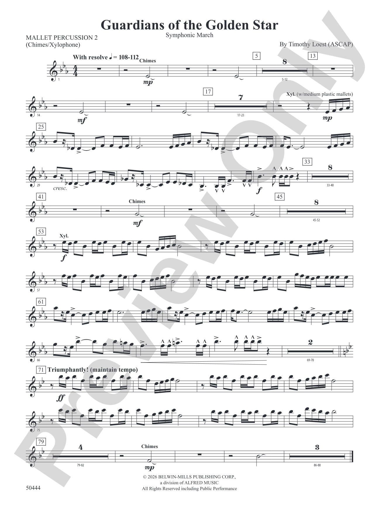 Guardians of the Golden Star: 2nd Mallet Percussion