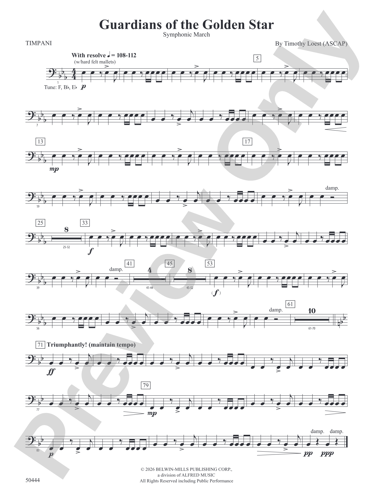 Guardians of the Golden Star: Timpani