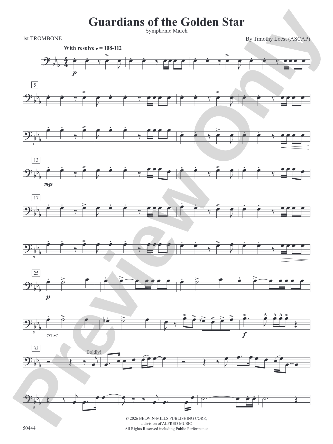 Guardians of the Golden Star: 1st Trombone