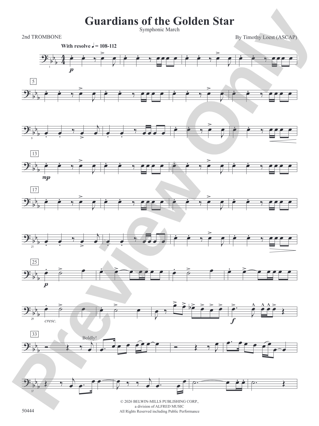 Guardians of the Golden Star: 2nd Trombone