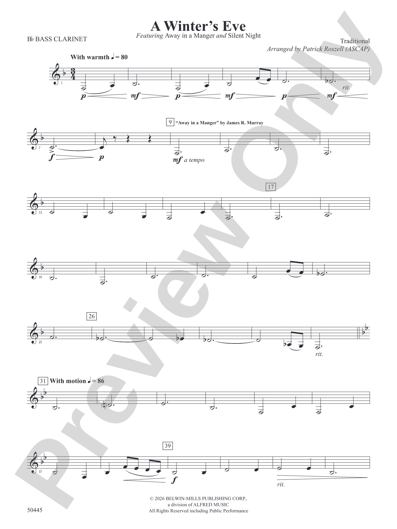 A Winter's Eve: B-flat Bass Clarinet