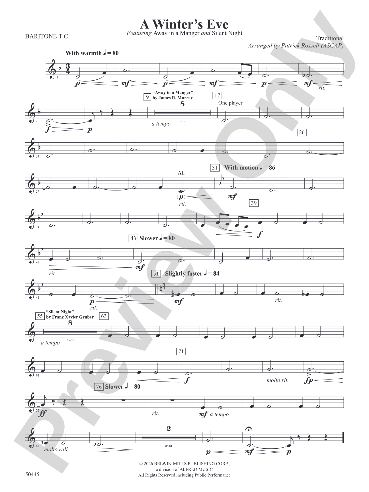 A Winter's Eve: Baritone T.C.