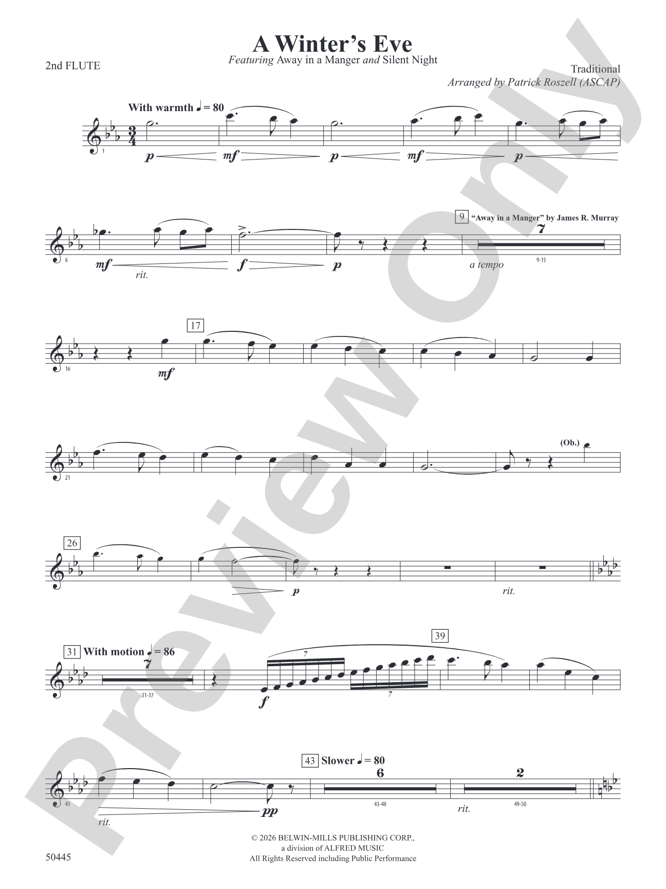 A Winter's Eve: 2nd Flute