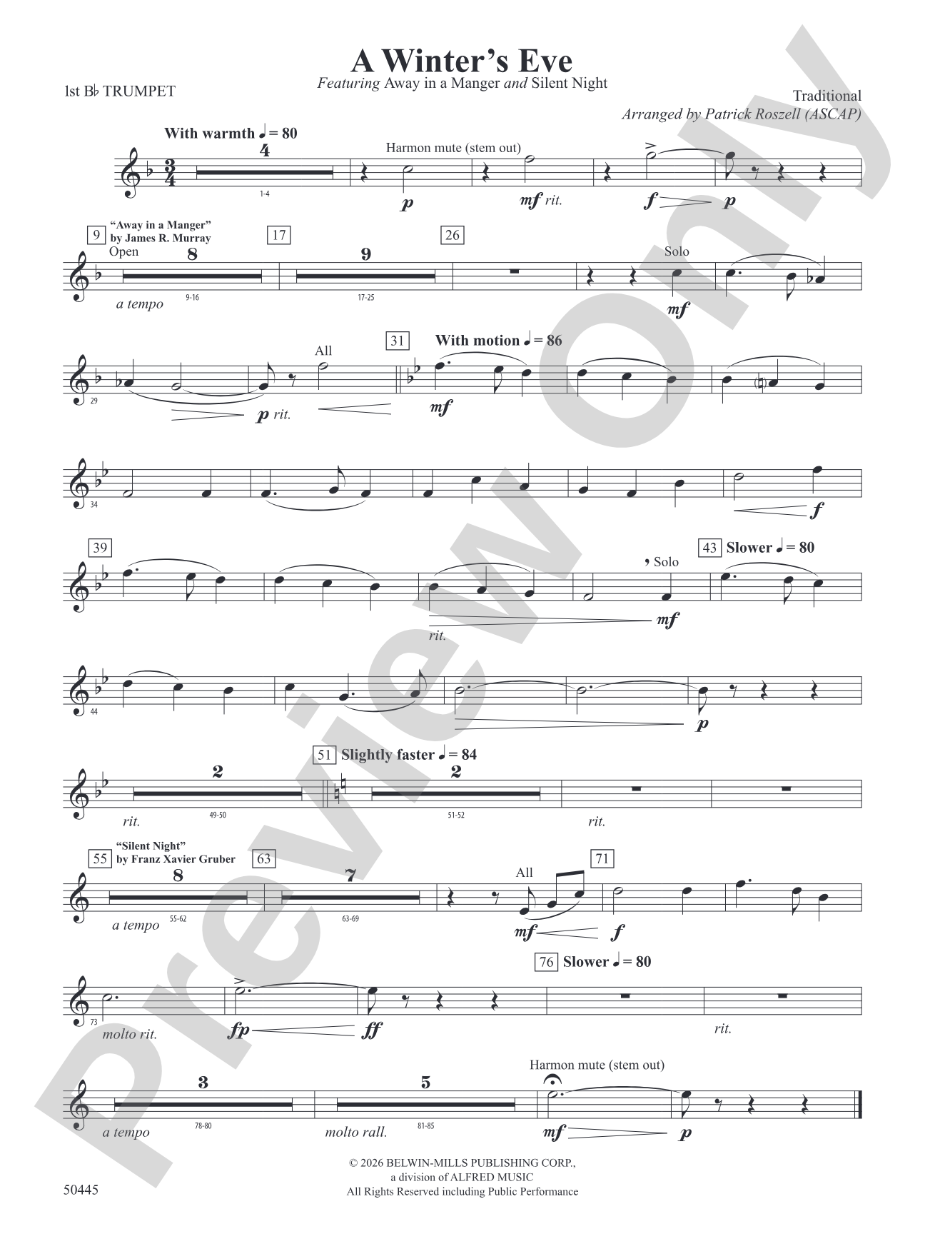 A Winter's Eve: 1st B-flat Trumpet