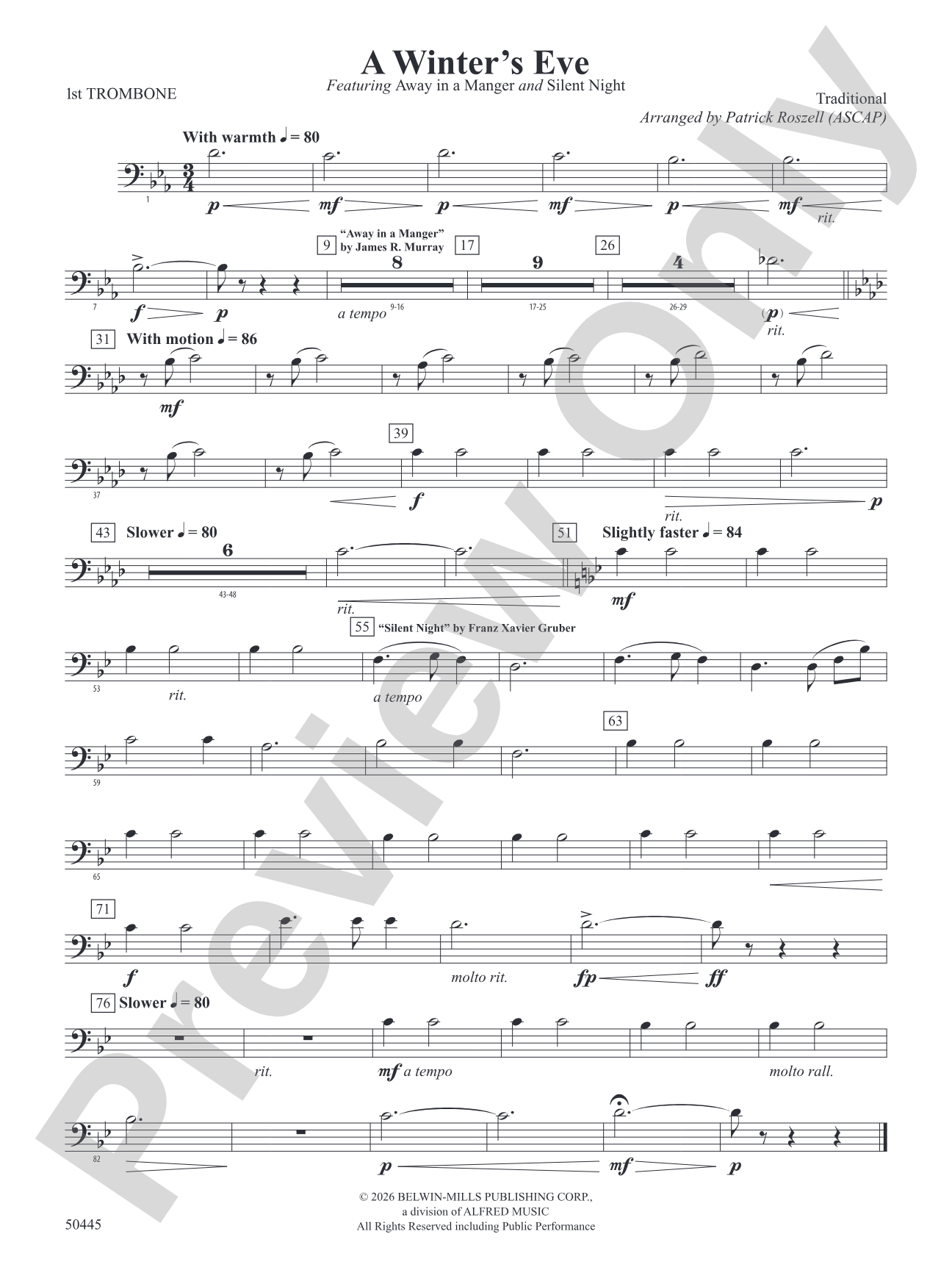 A Winter's Eve: 1st Trombone