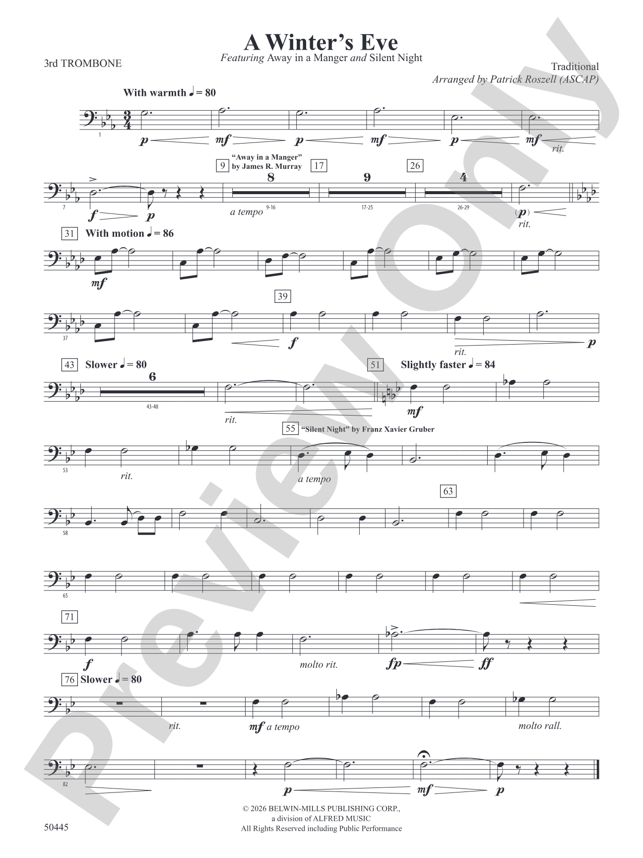A Winter's Eve: 3rd Trombone