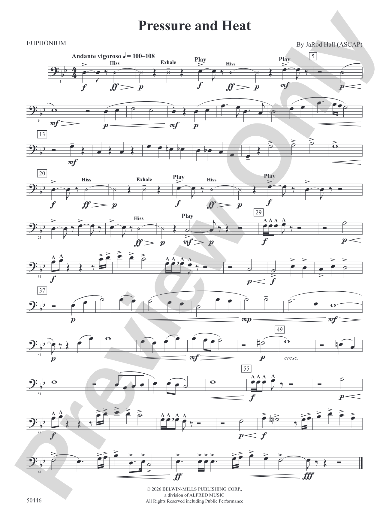 Pressure and Heat: Baritone B.C.