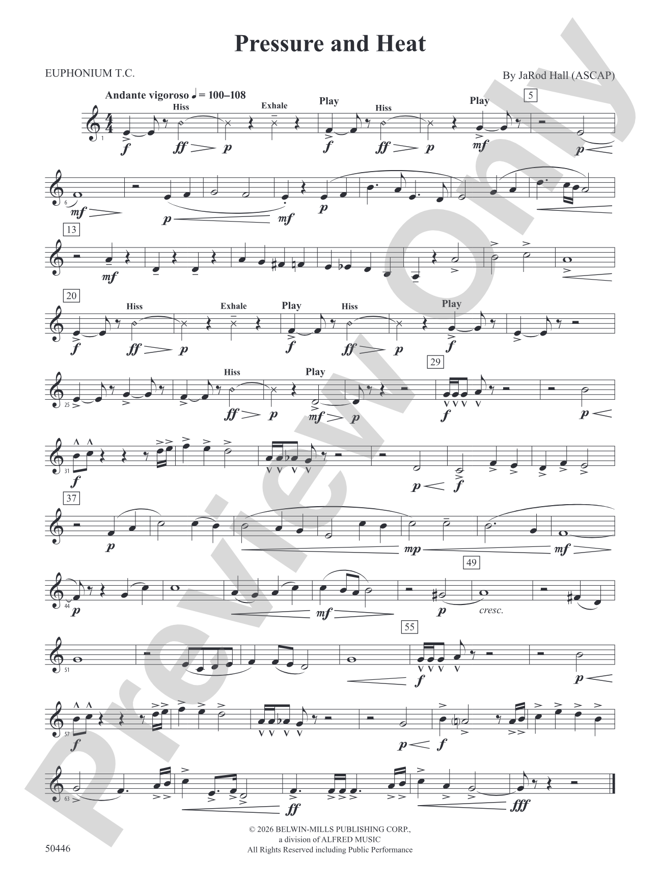 Pressure and Heat: Baritone T.C.