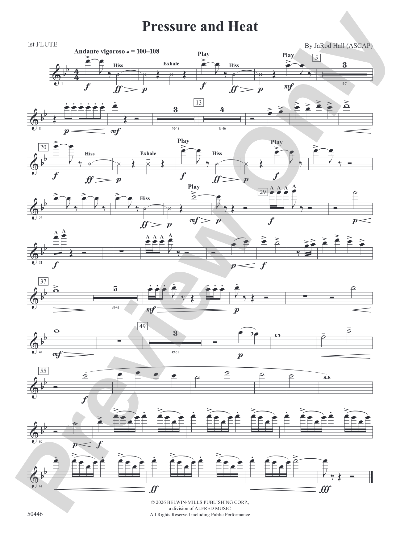 Pressure and Heat: Flute